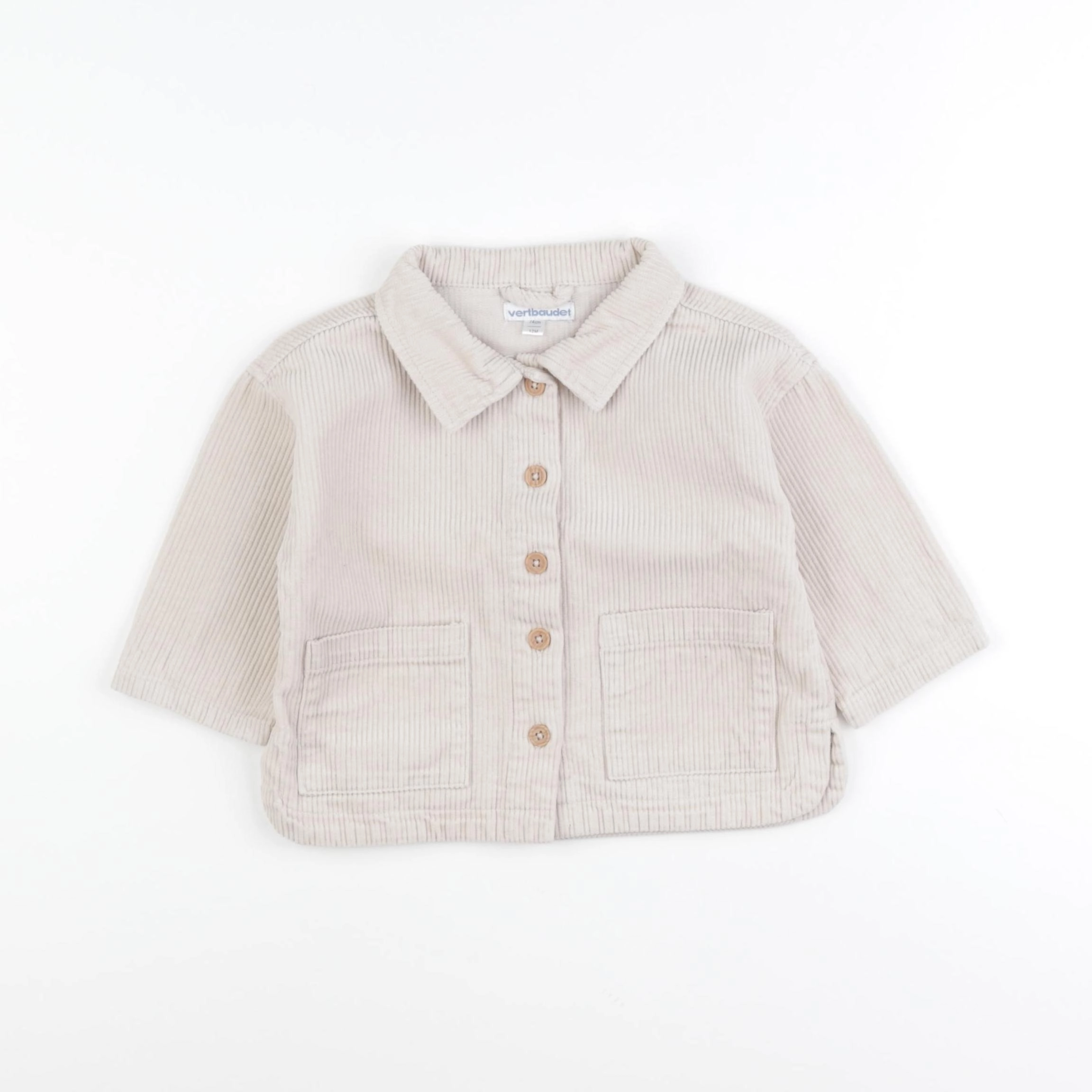 Vertbaudet - chemise beige - 12 mois