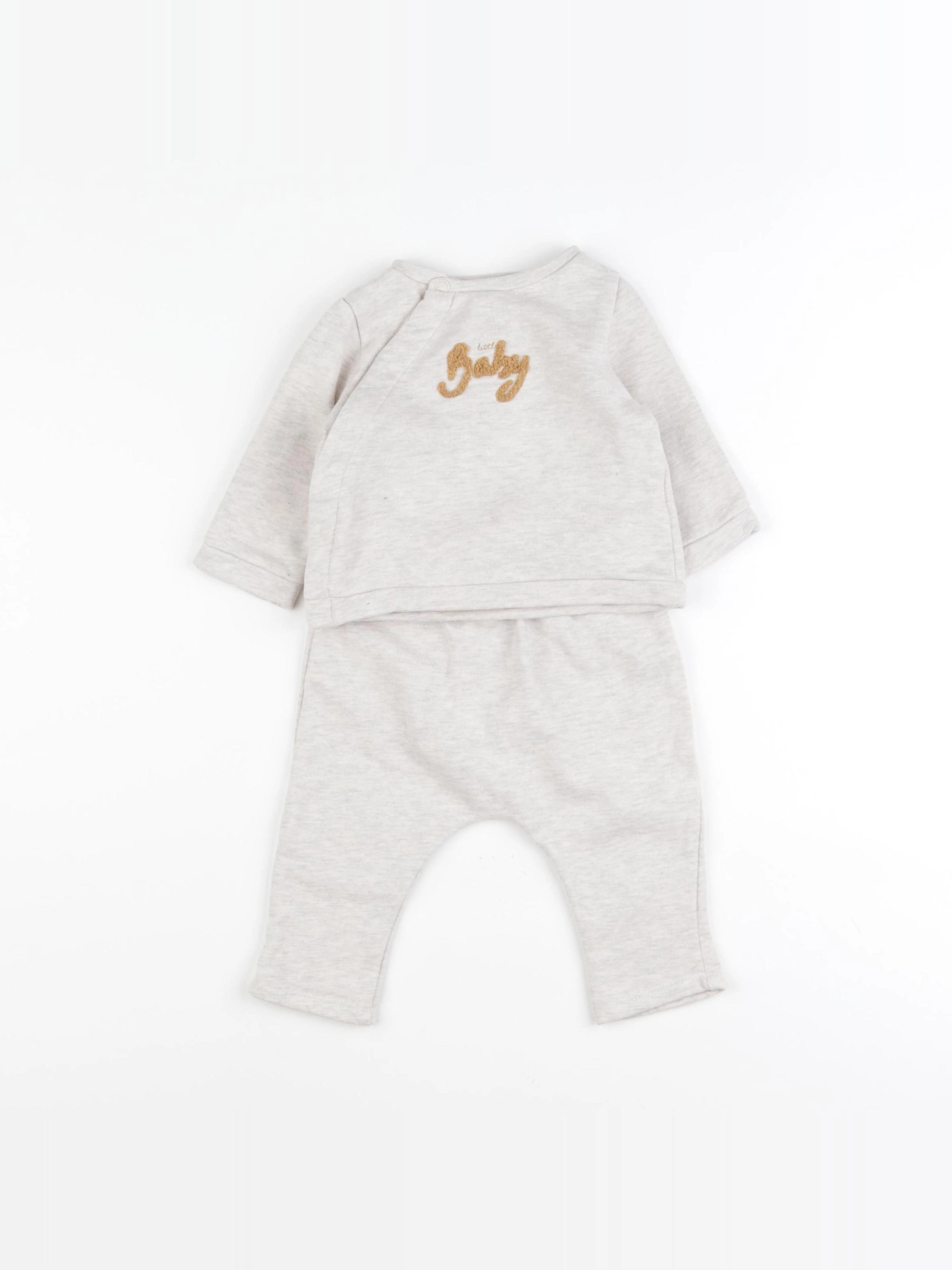 Vertbaudet - ensemble beige - 3 mois