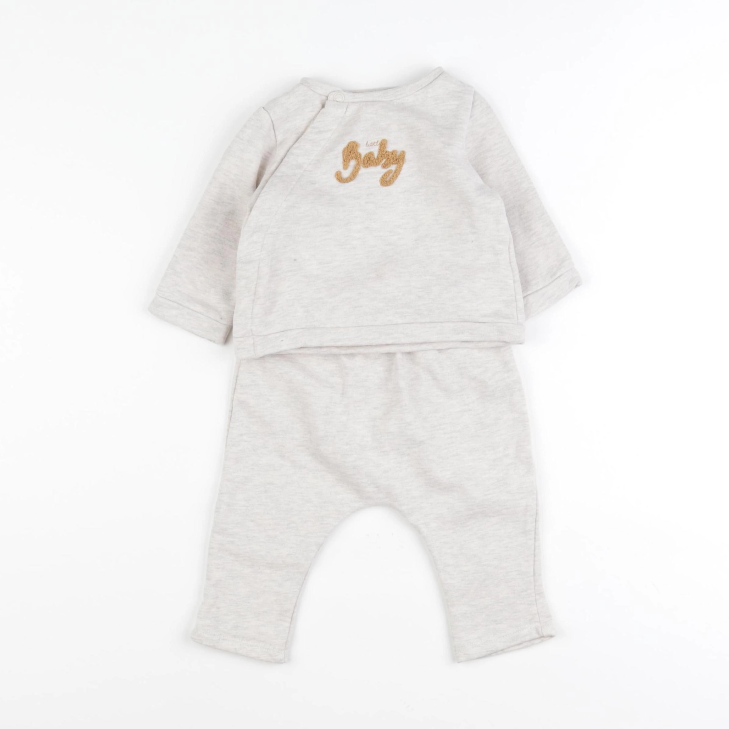 Vertbaudet - ensemble beige - 3 mois