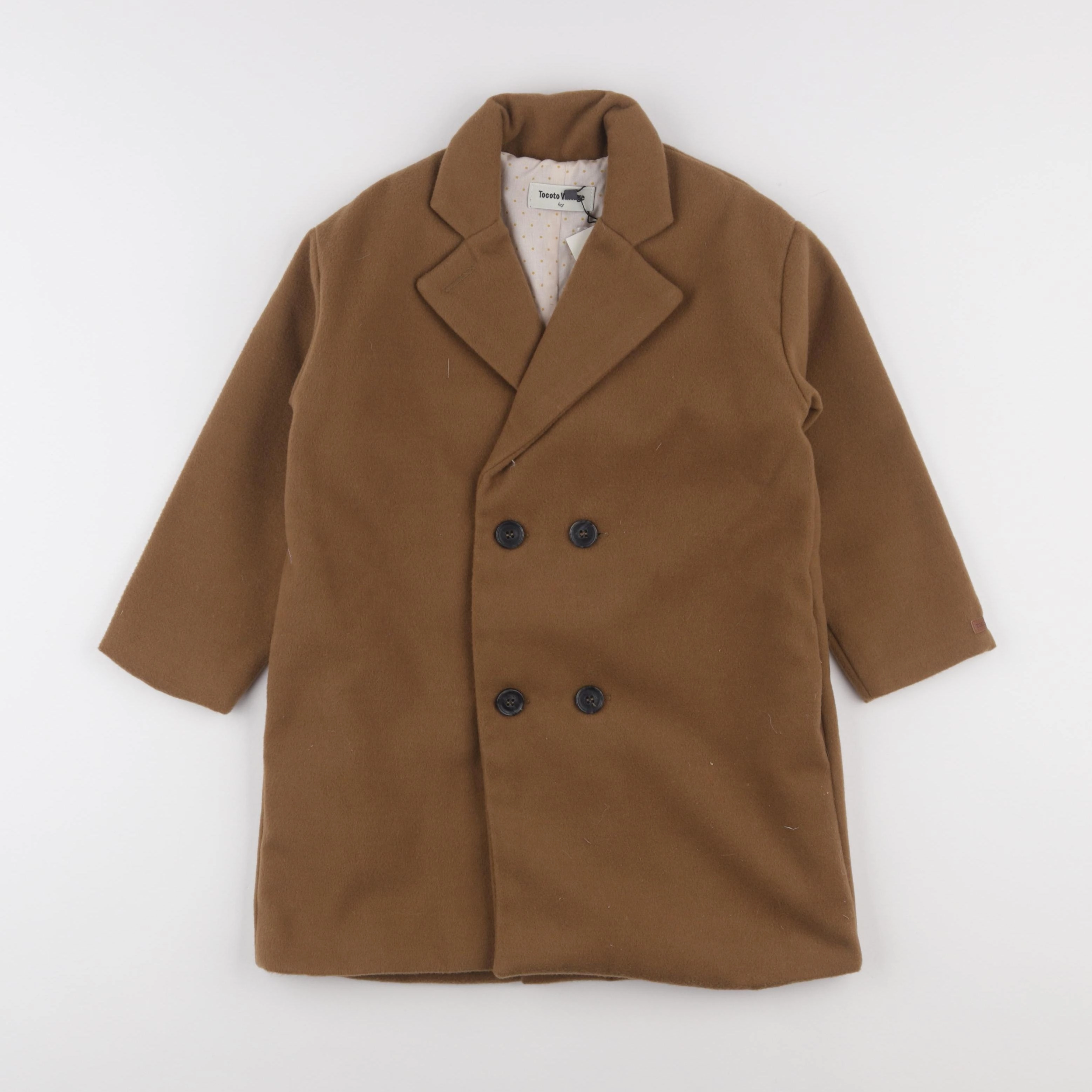 Tocoto vintage - manteau marron - 4 ans