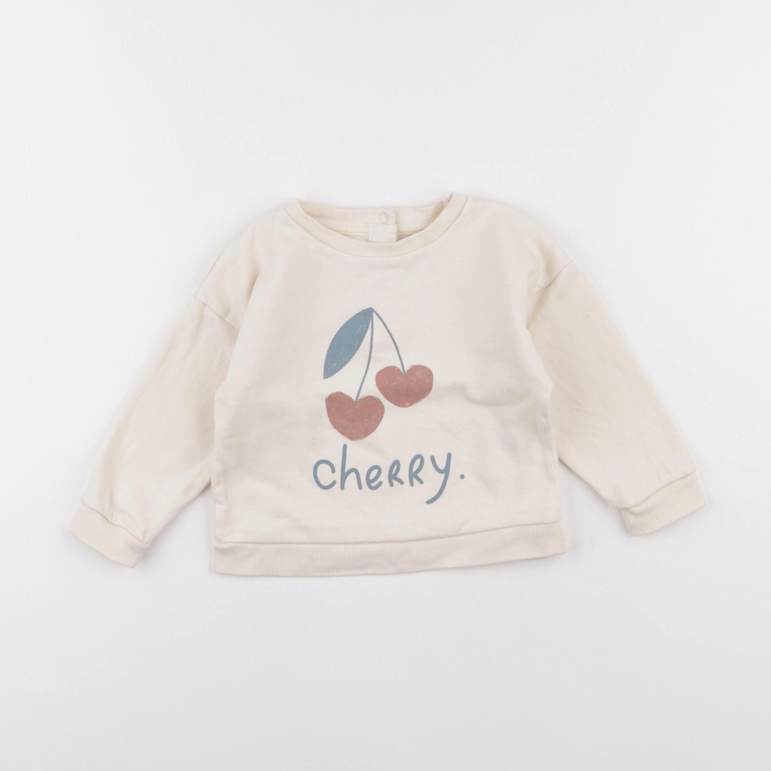 Vertbaudet - sweat beige - 24 mois