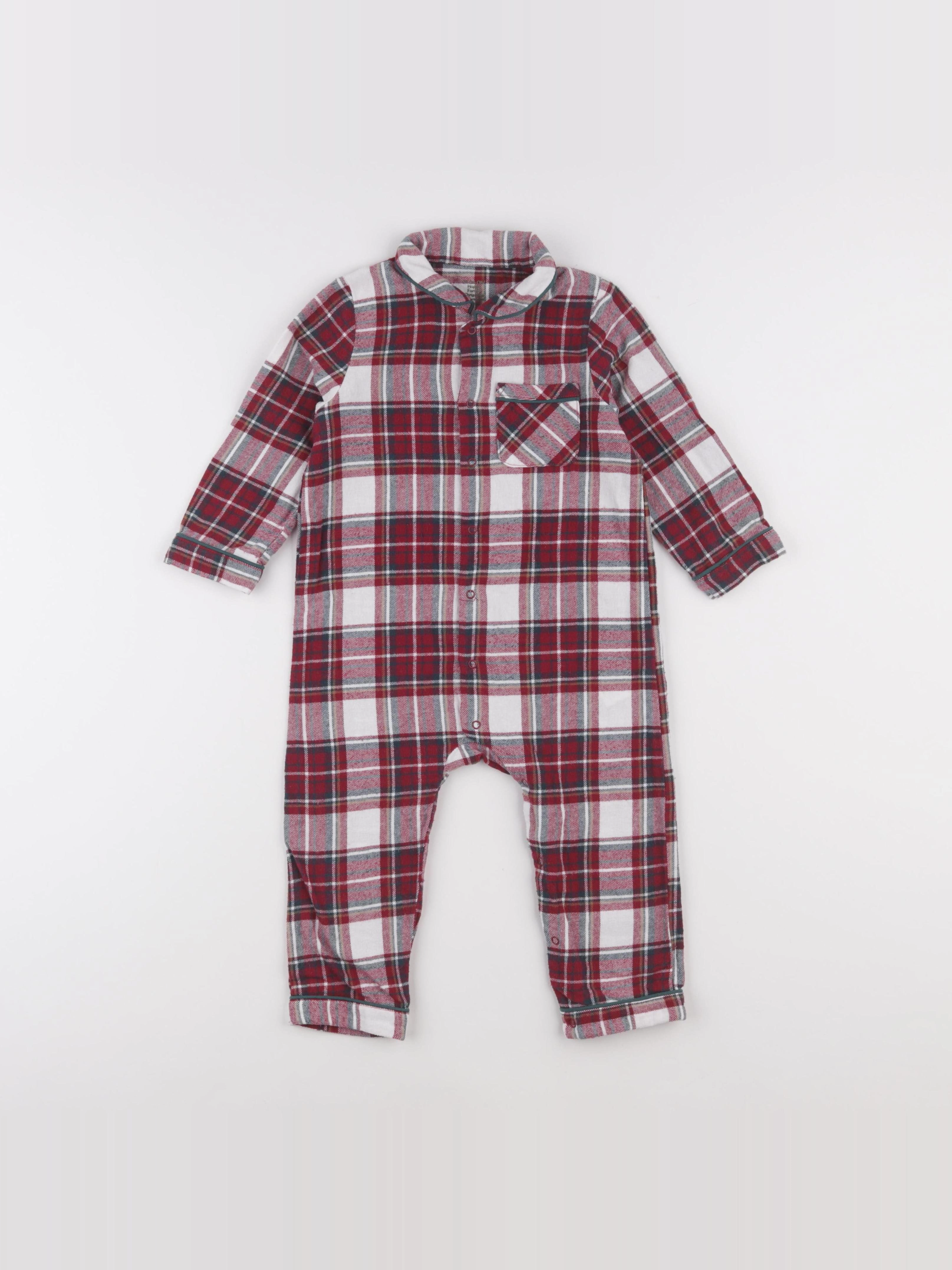 Vertbaudet - pyjama coton rouge - 24 mois