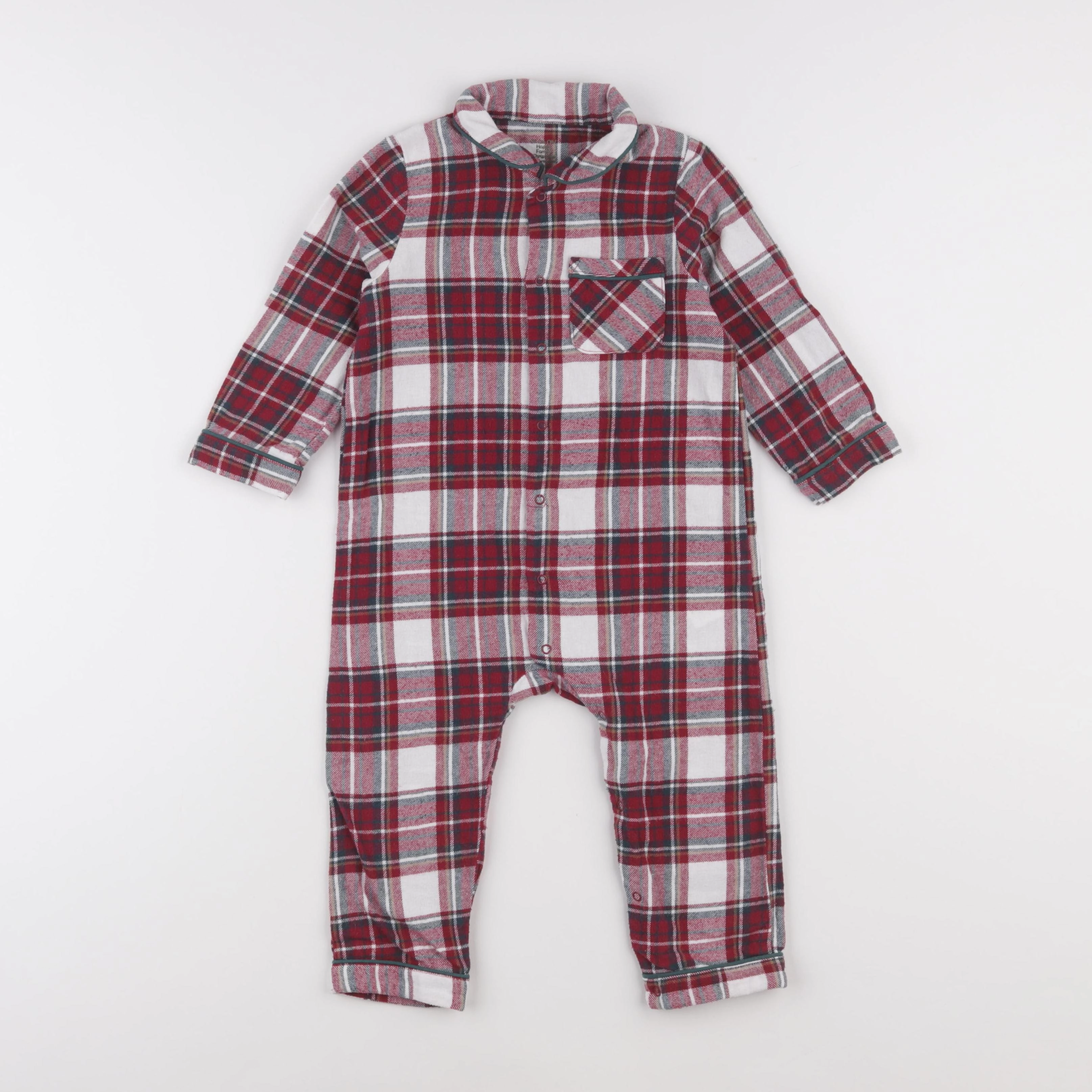 Vertbaudet - pyjama coton rouge - 24 mois
