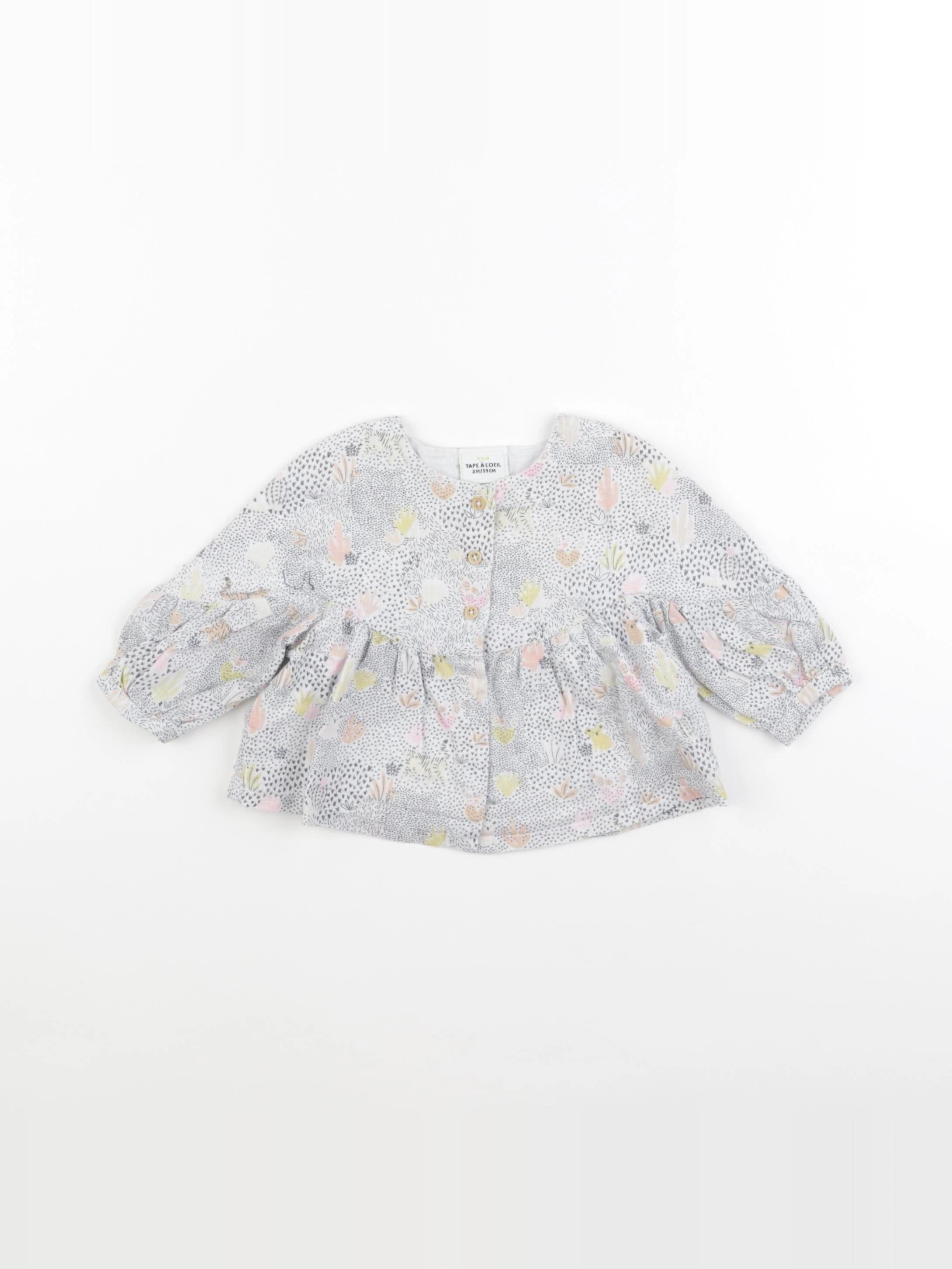 Tape à l'oeil - blouse bleu - 3 mois