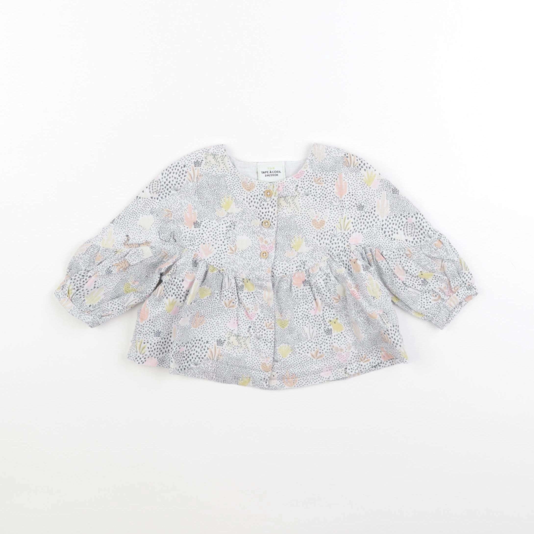 Tape à l'oeil - blouse bleu - 3 mois