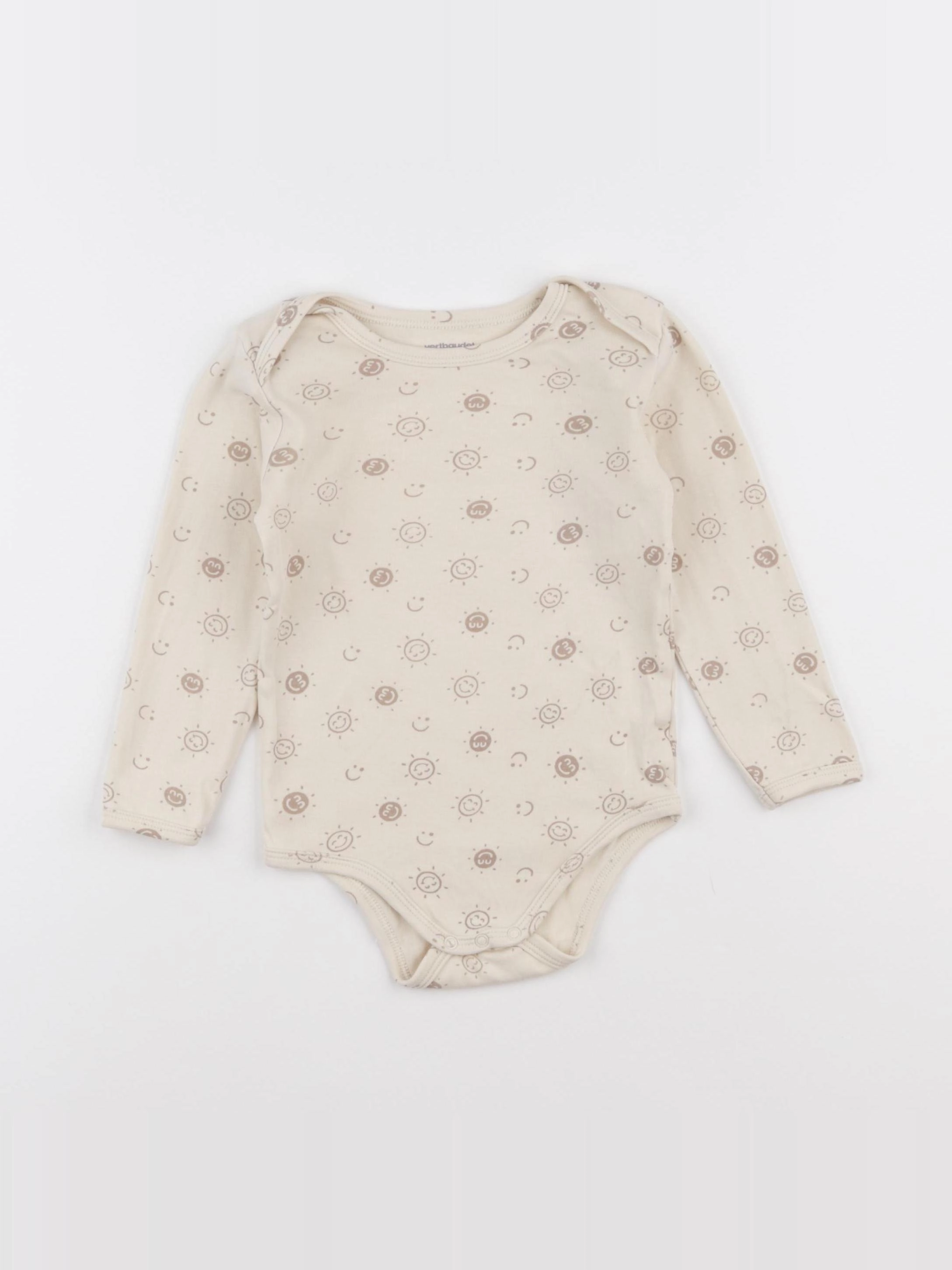 Vertbaudet - body beige, marron - 36 mois