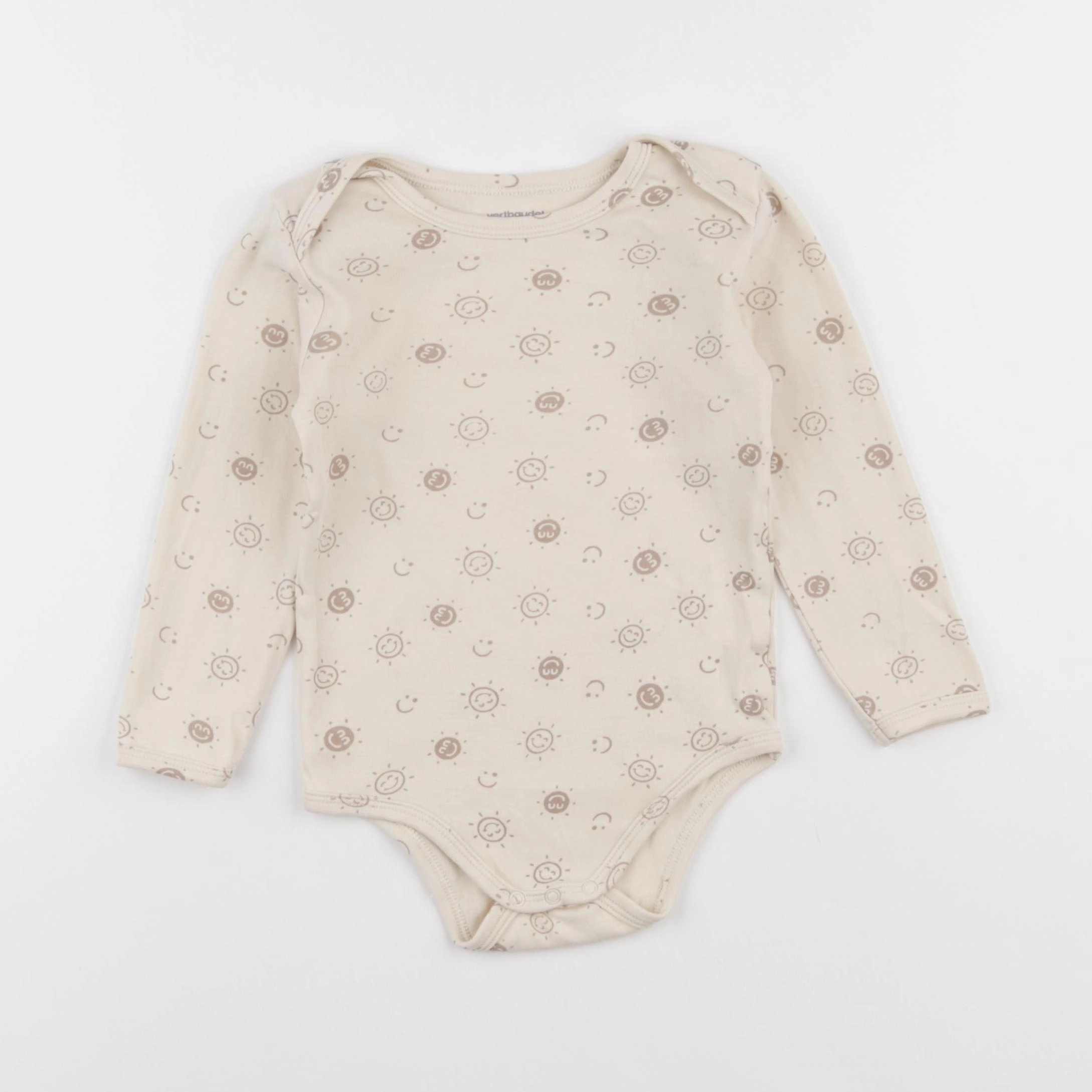 Vertbaudet - body beige, marron - 36 mois
