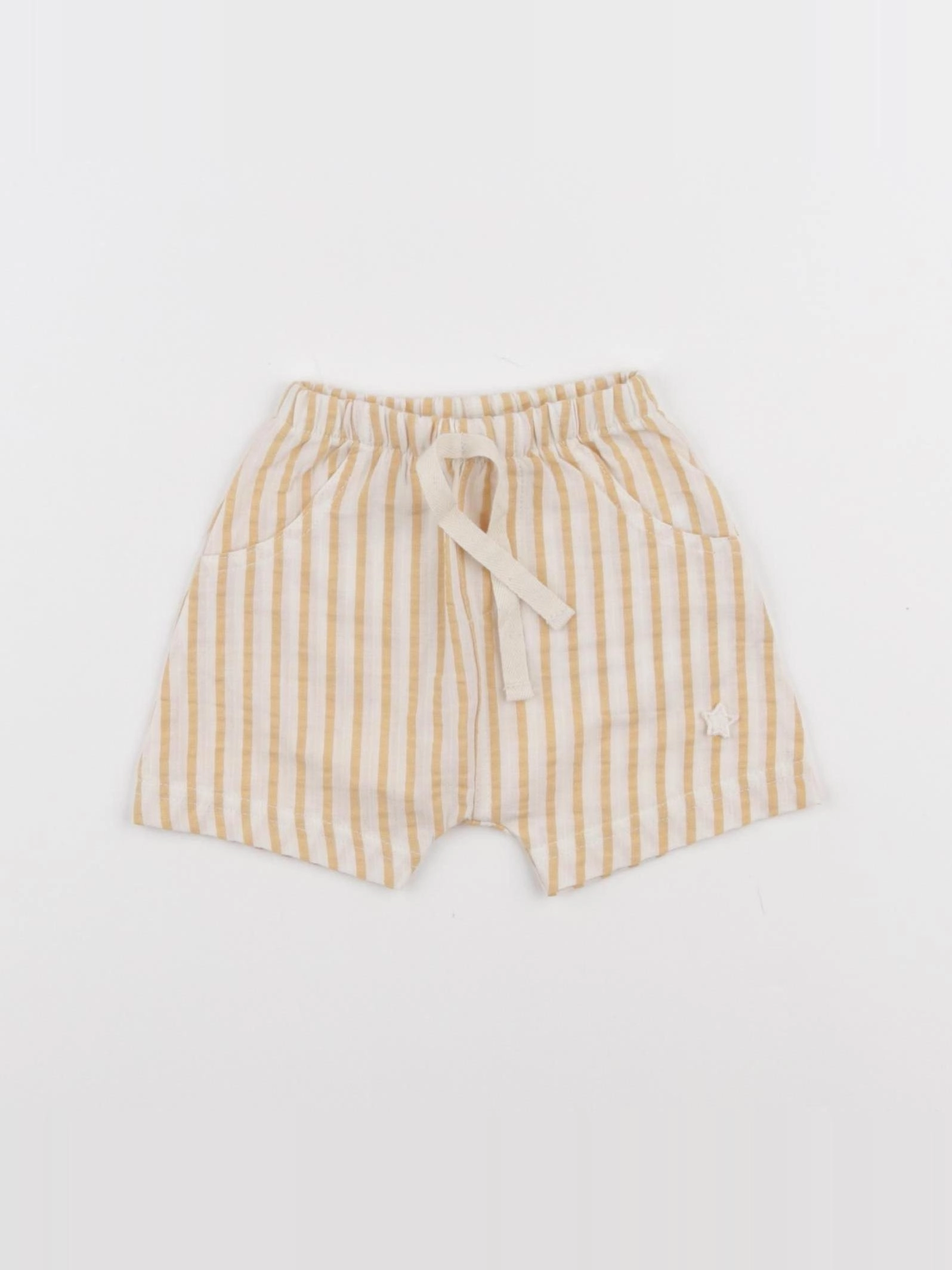 Tocoto vintage - short blanc, jaune - 3 mois