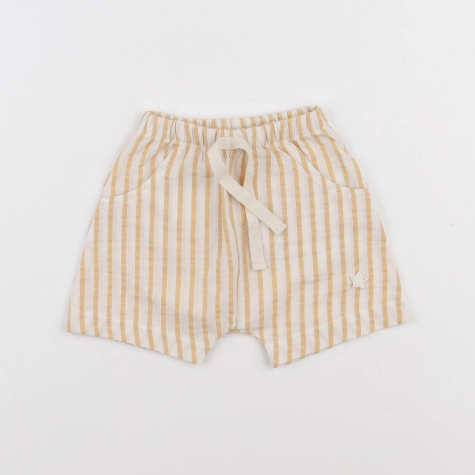 Tocoto vintage - short blanc, jaune - 3 mois