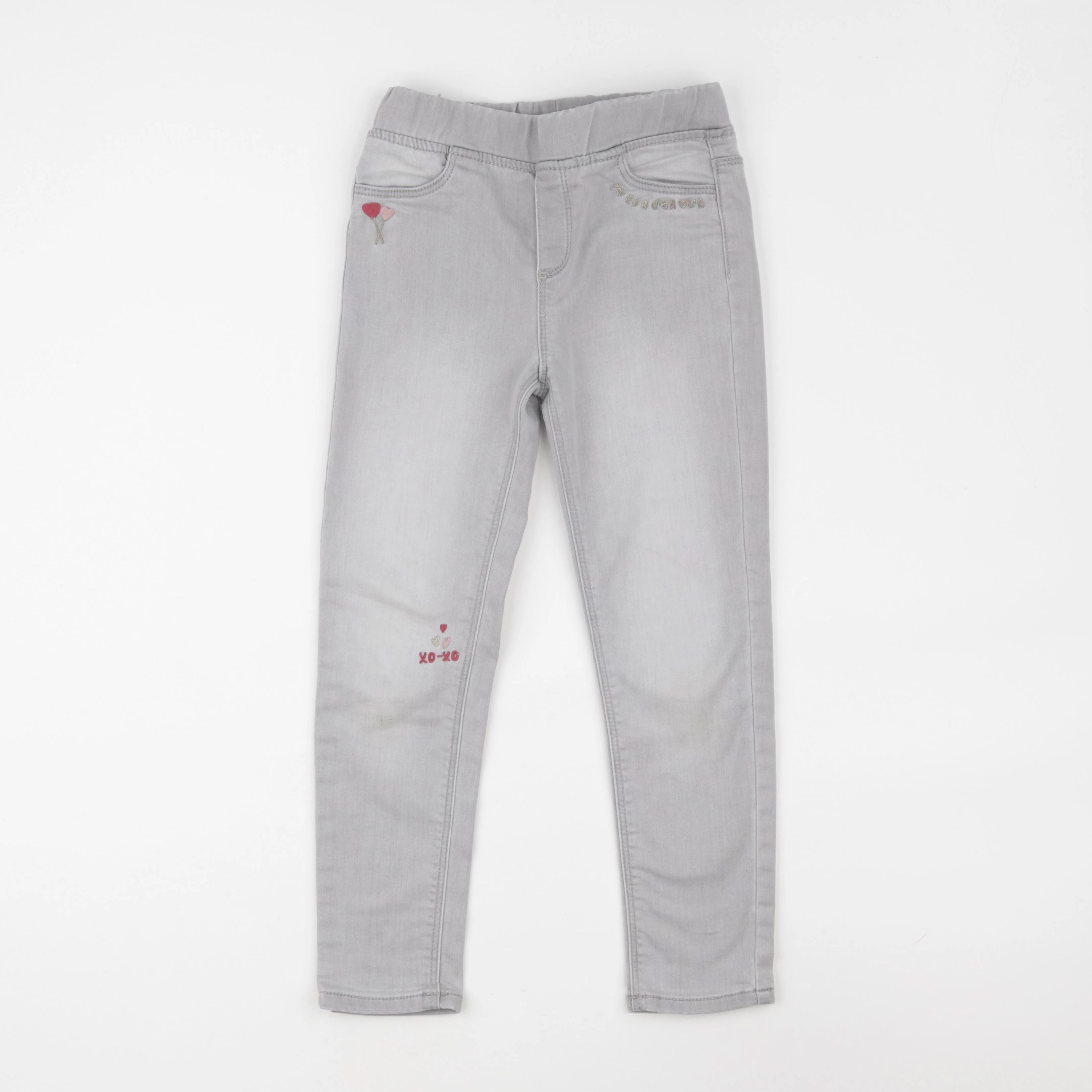 Vertbaudet - jegging gris - 8 ans