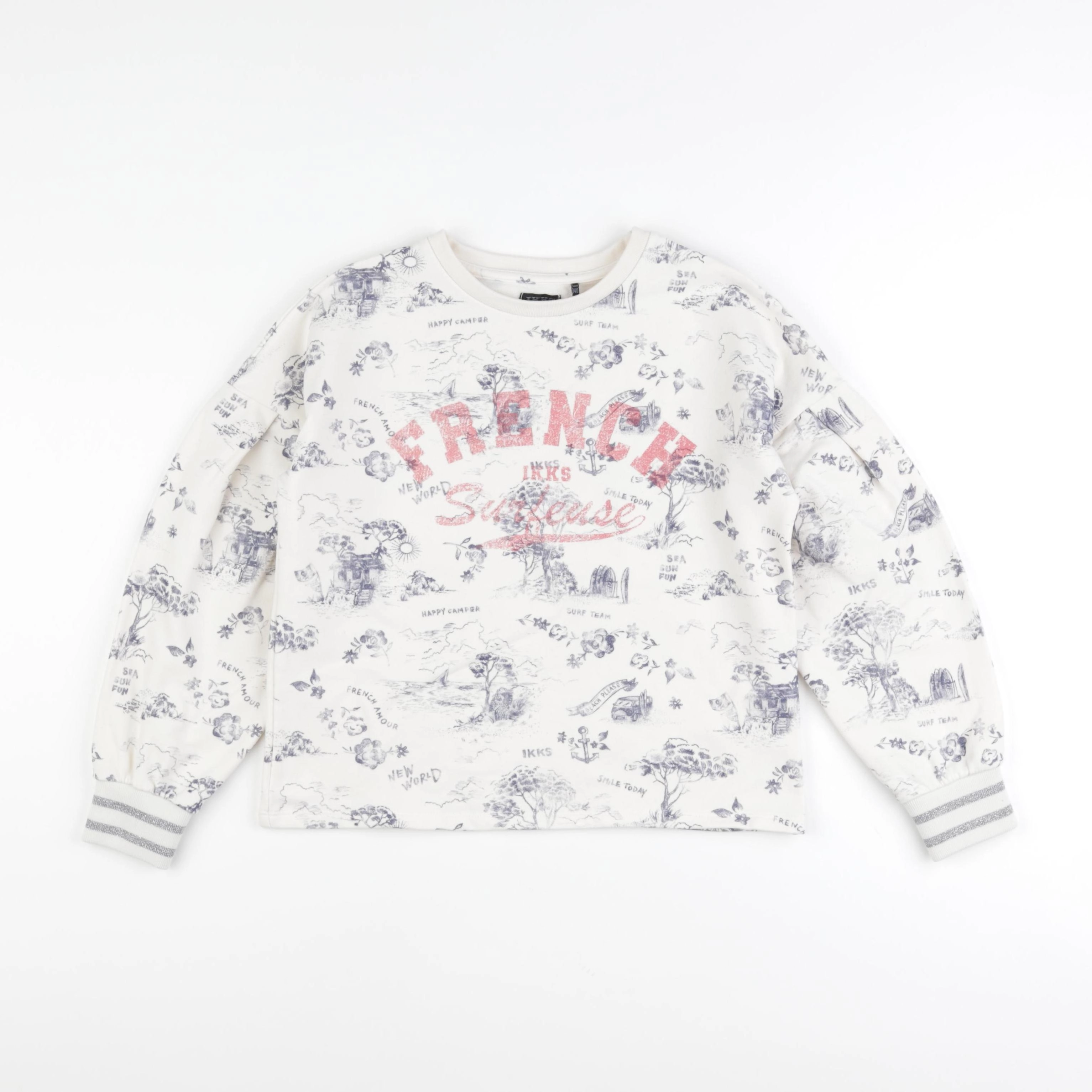 IKKS - sweat beige - 10 ans