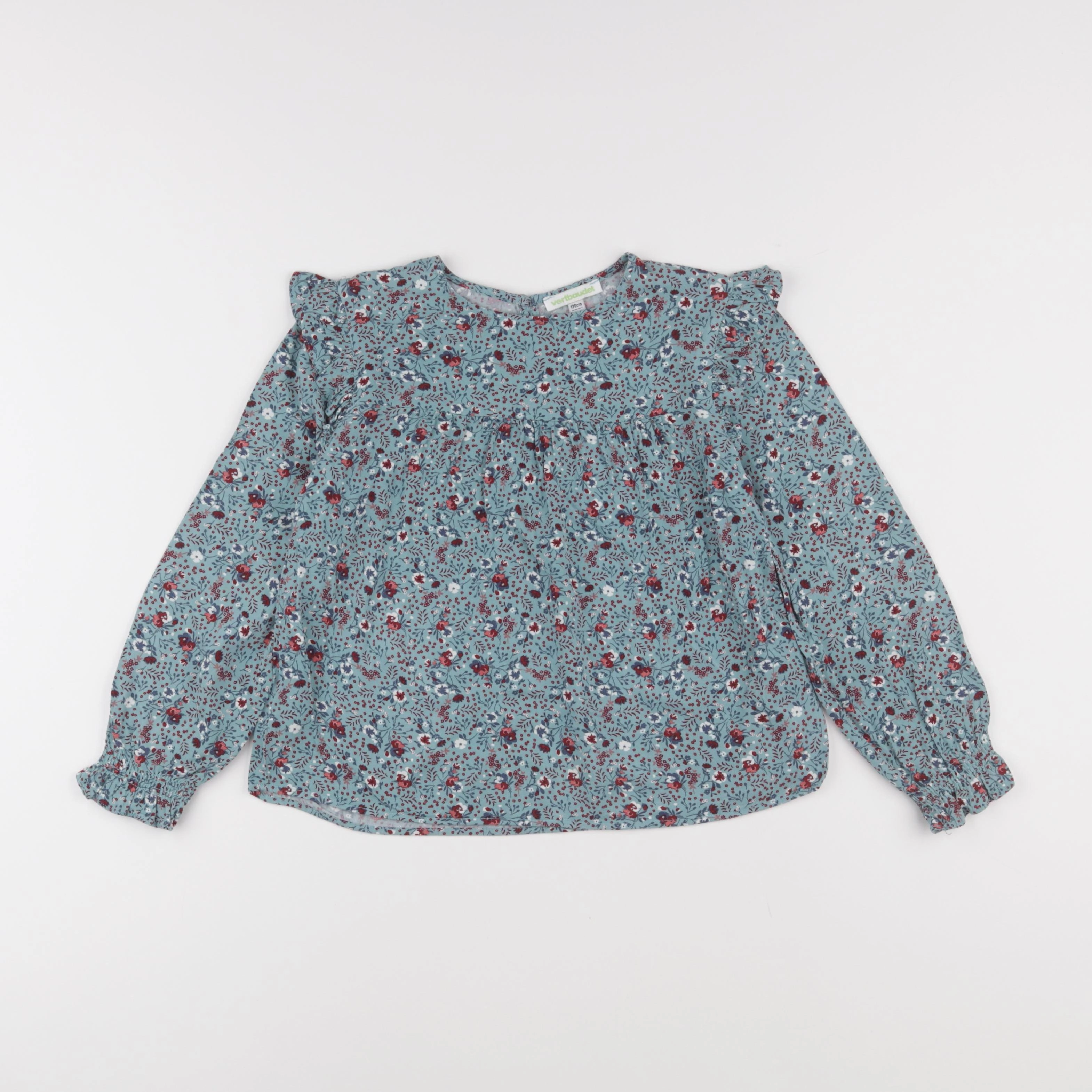 Vertbaudet - blouse vert - 7 ans