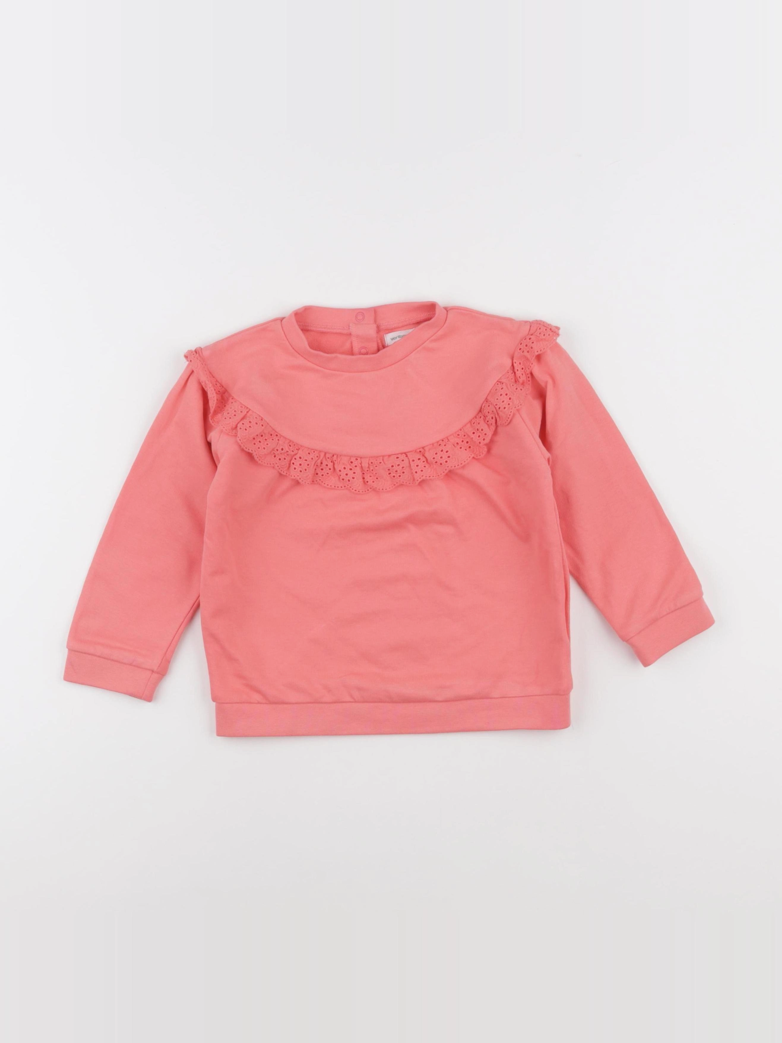 Vertbaudet - sweat rose - 36 mois