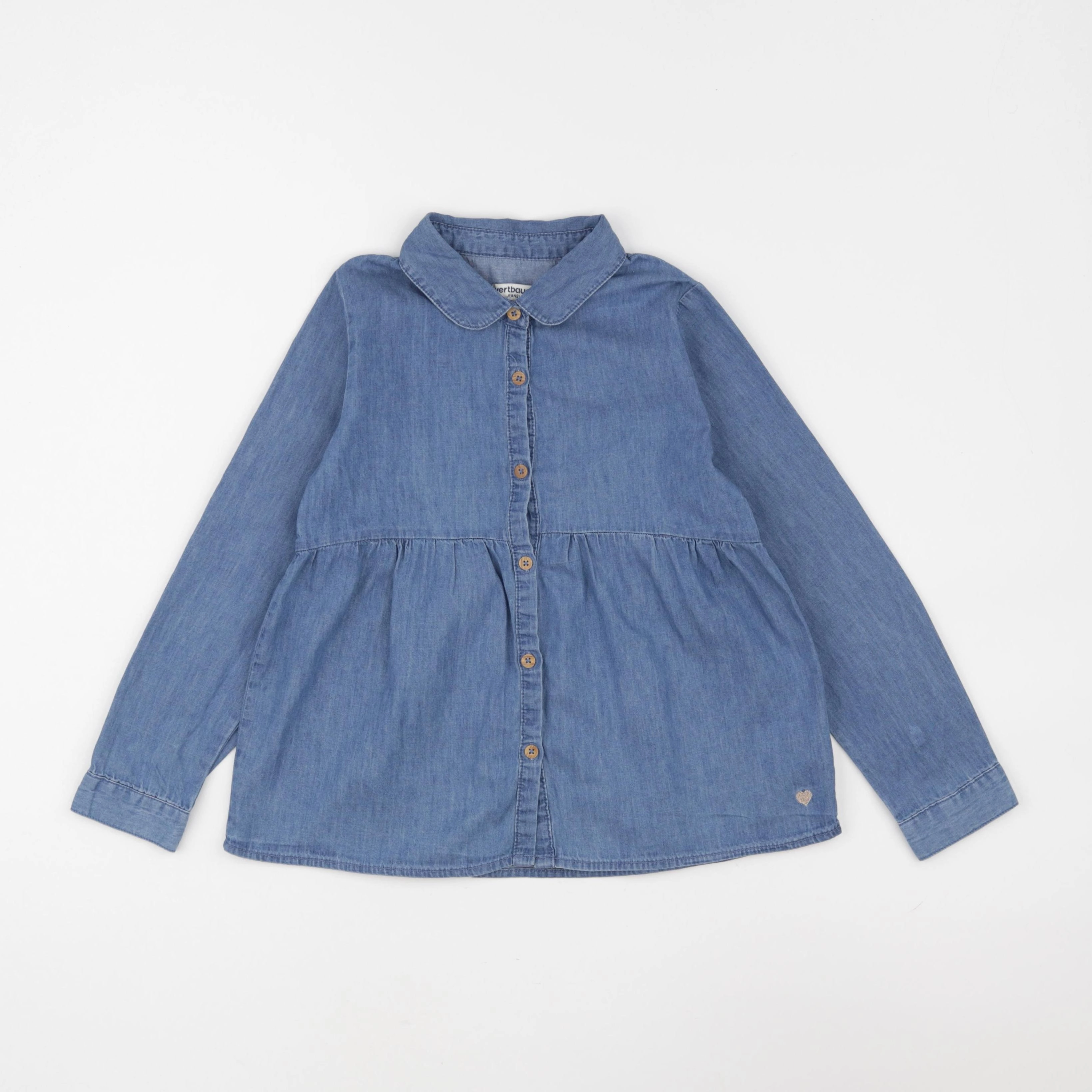 Vertbaudet - blouse bleu - 8 ans