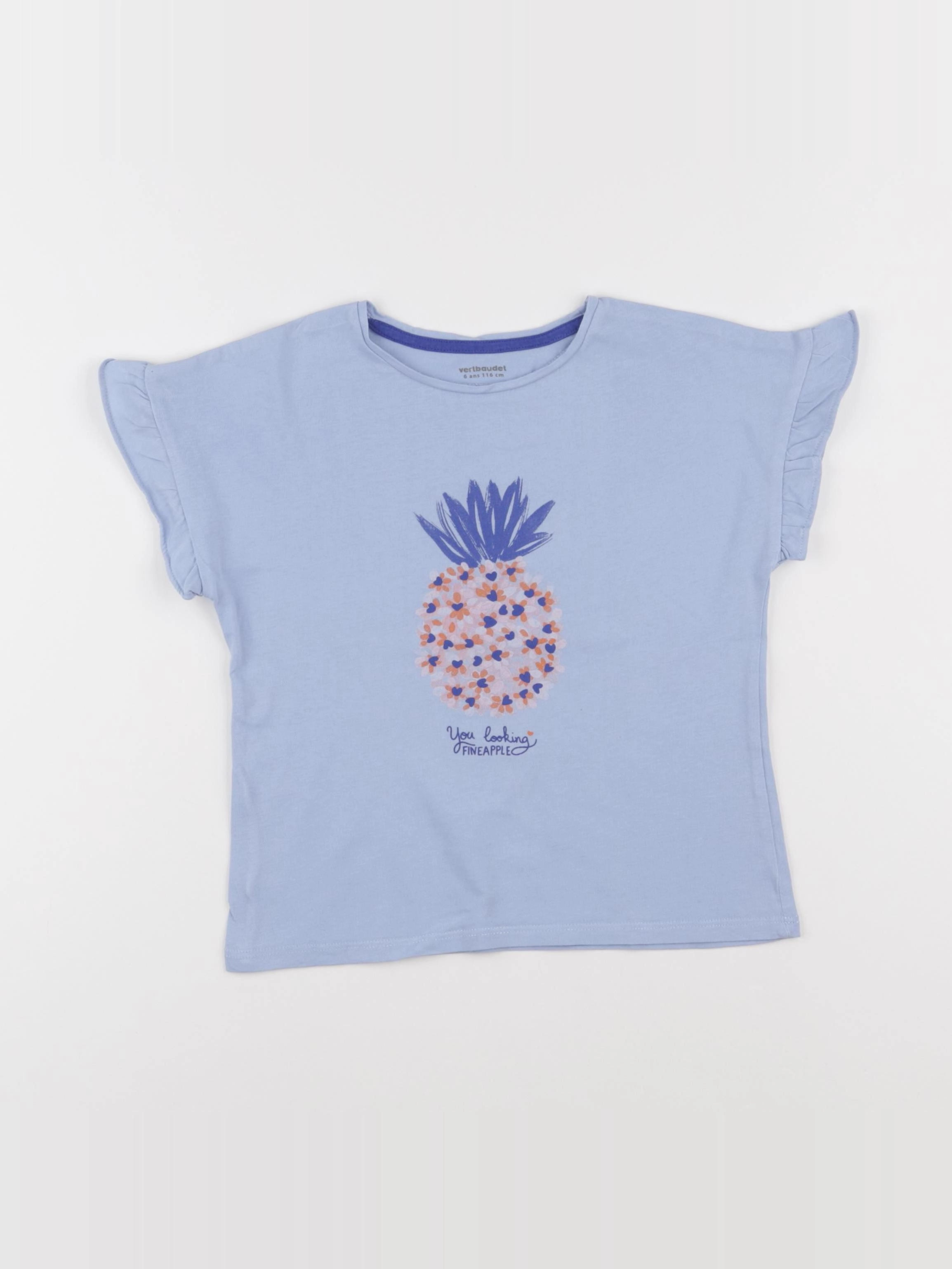 Vertbaudet - tee-shirt violet - 6 ans