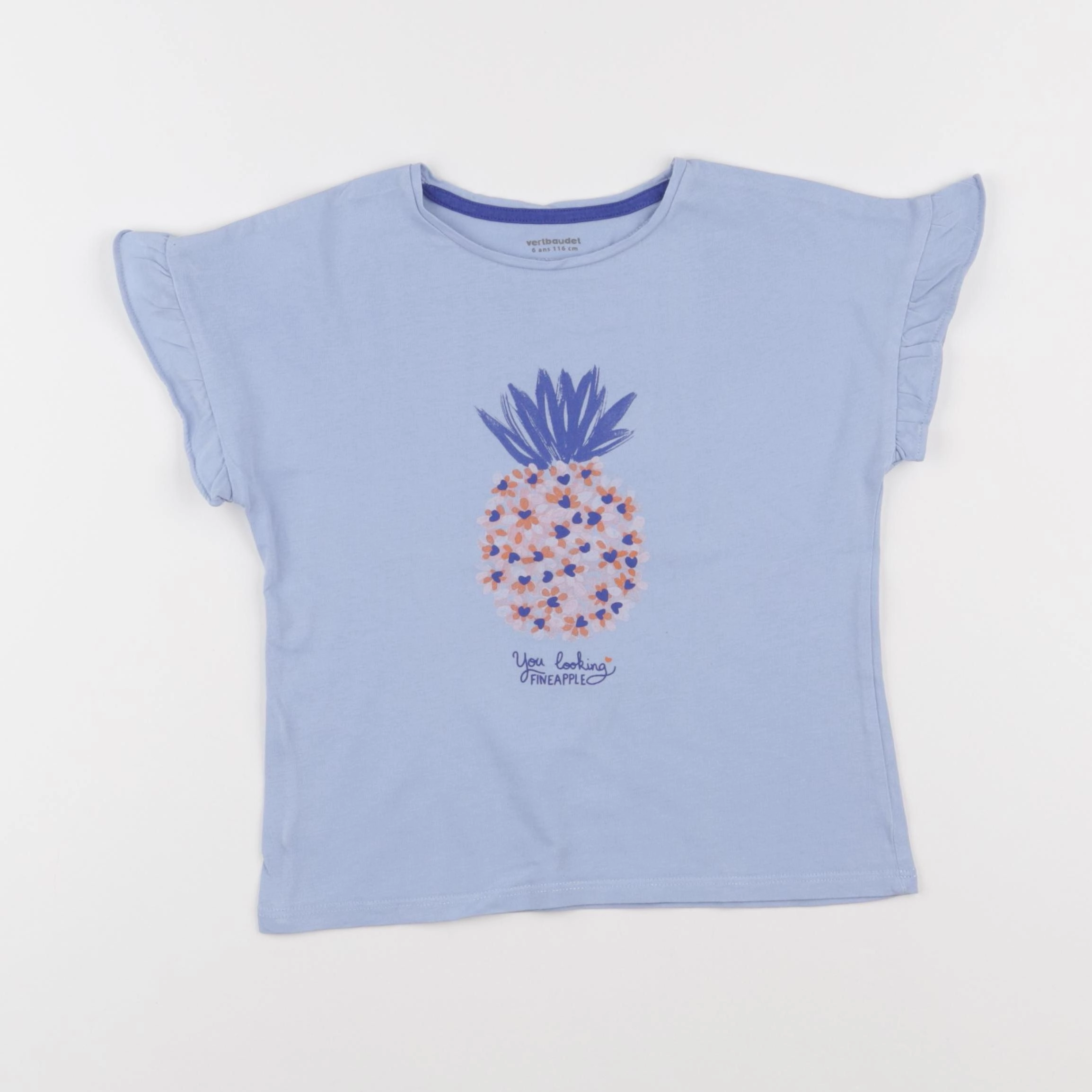 Vertbaudet - tee-shirt violet - 6 ans