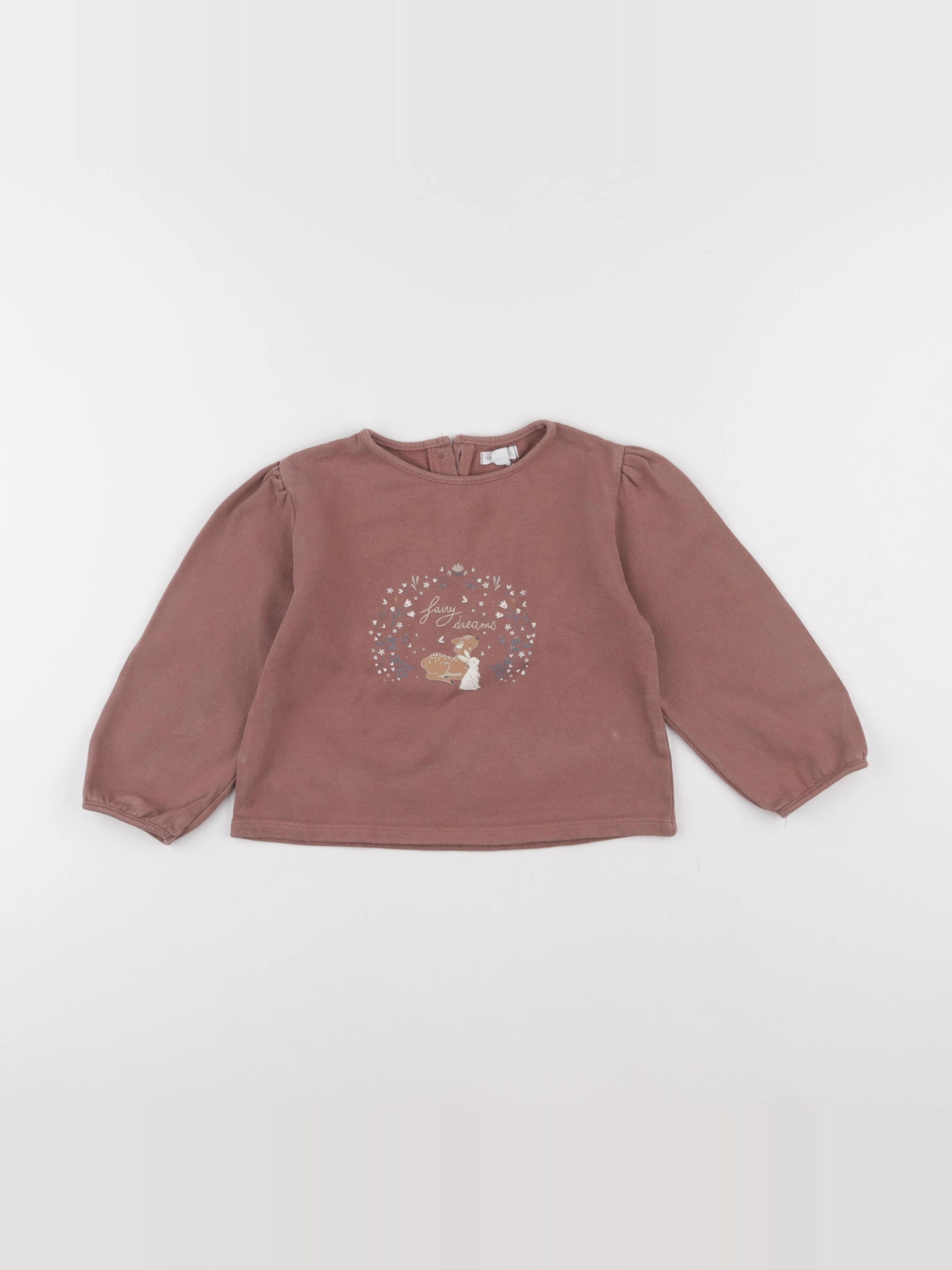 Vertbaudet - sweat marron - 36 mois