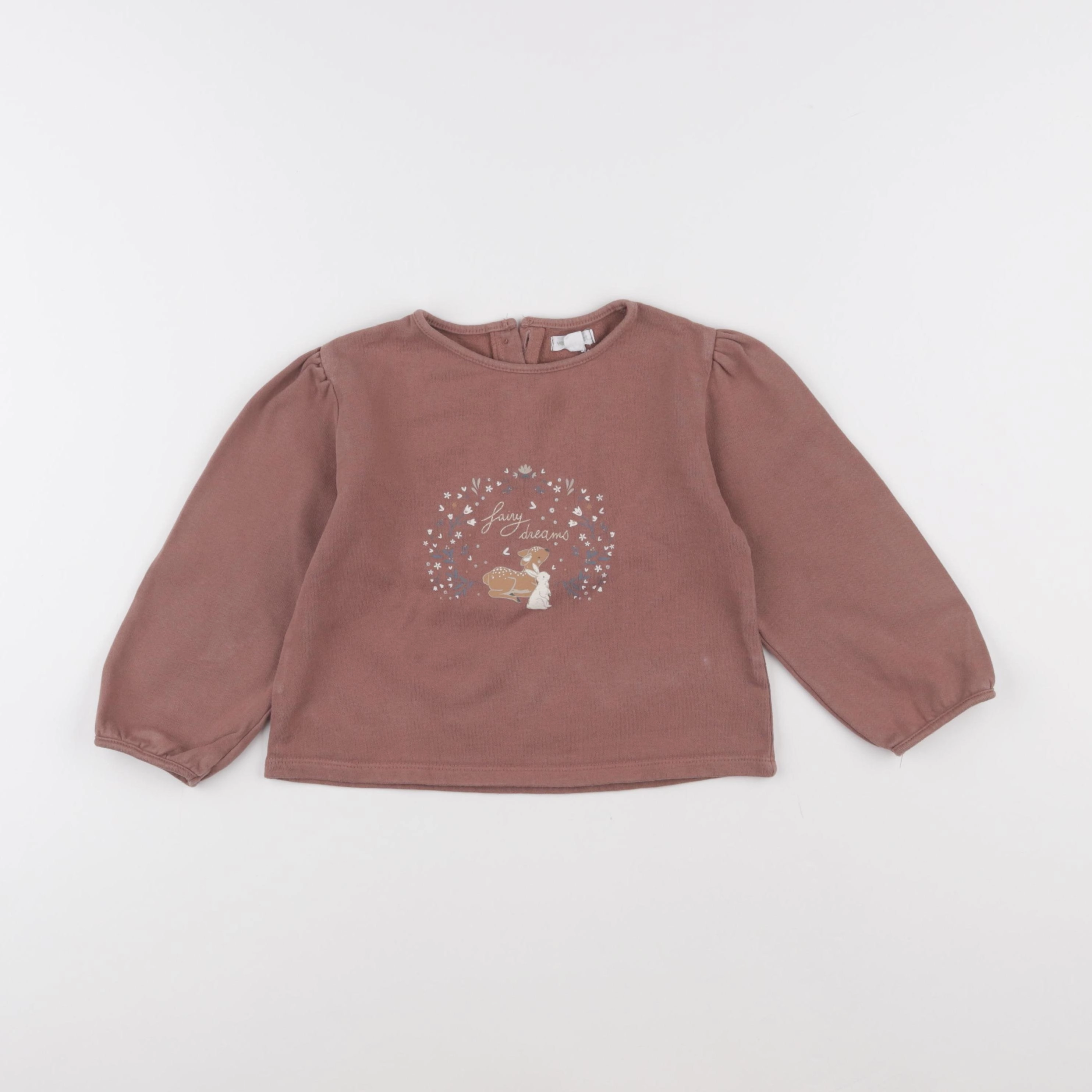 Vertbaudet - sweat marron - 36 mois