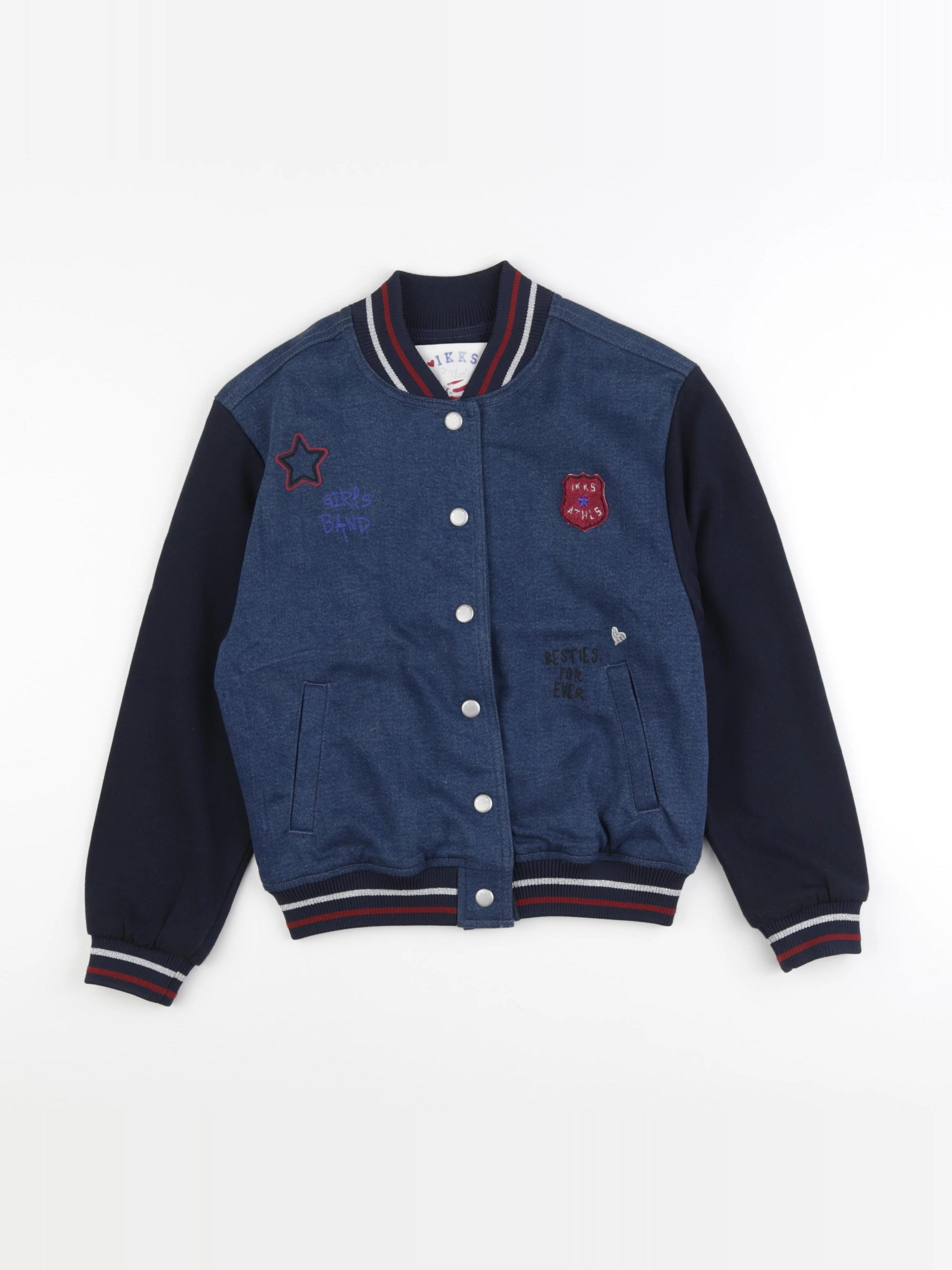 IKKS - veste imprimé au dos bleu - 10 ans