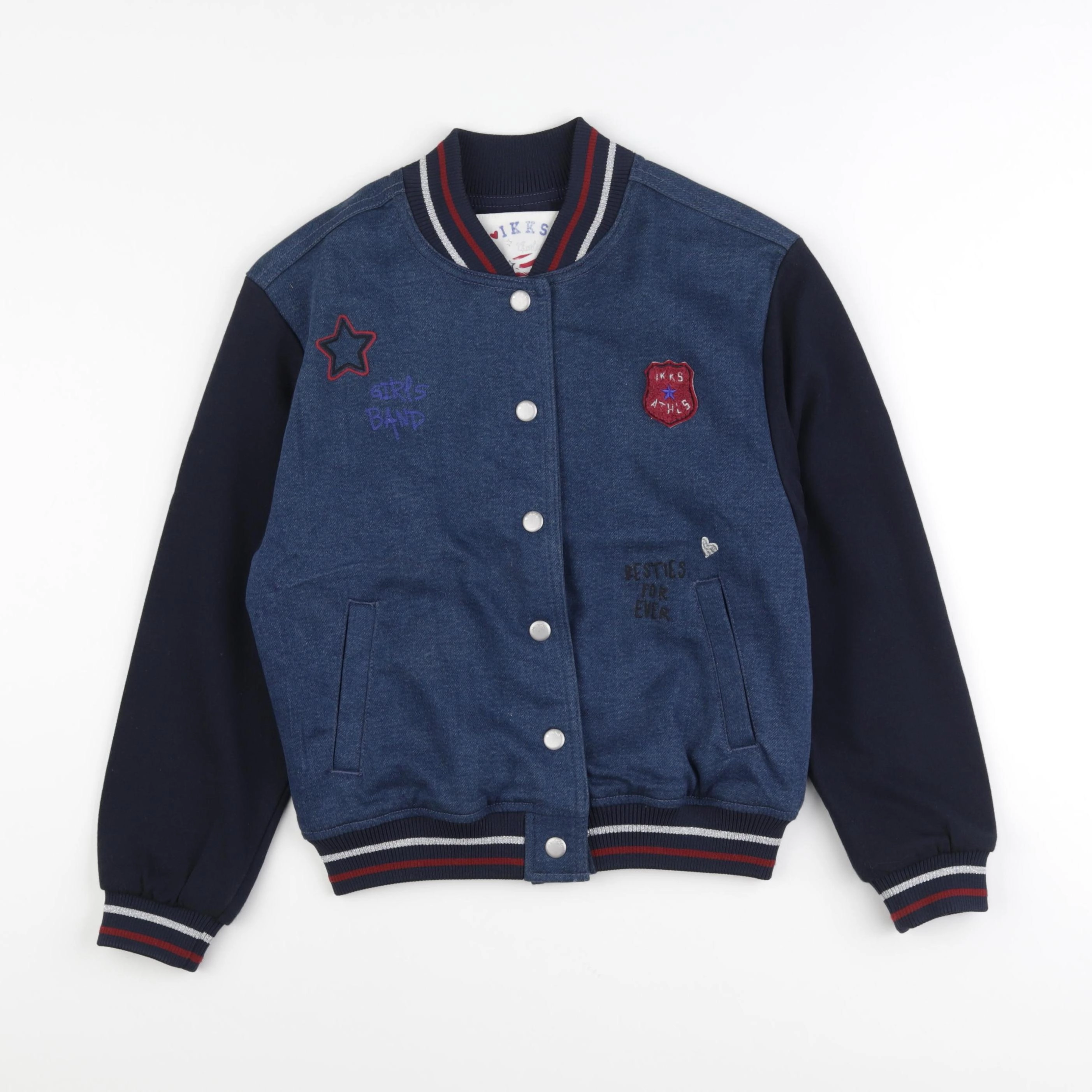 IKKS - veste imprimé au dos bleu - 10 ans