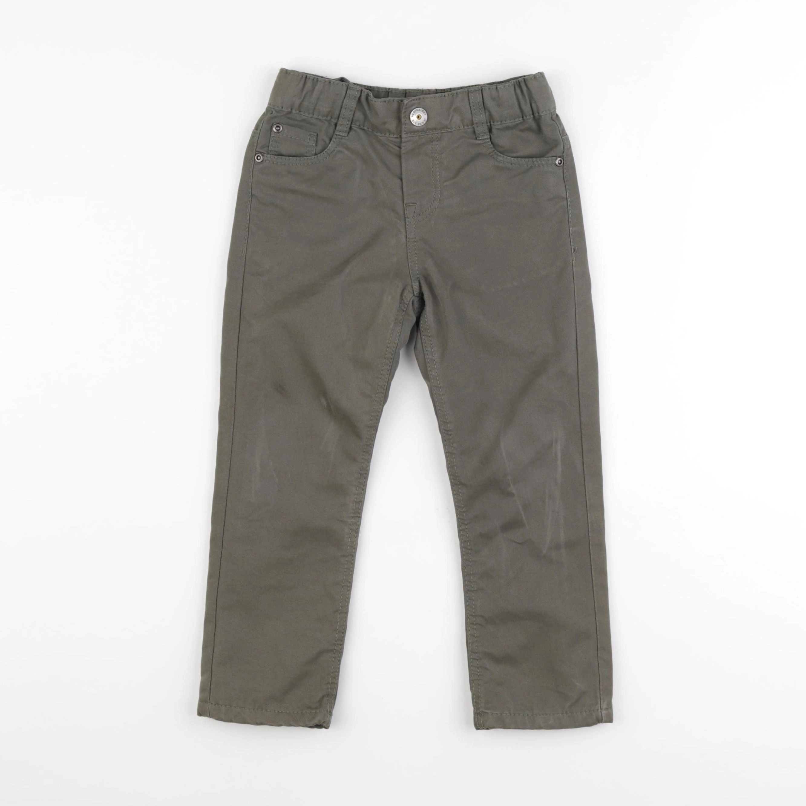Vertbaudet - pantalon doublé vert - 4 ans