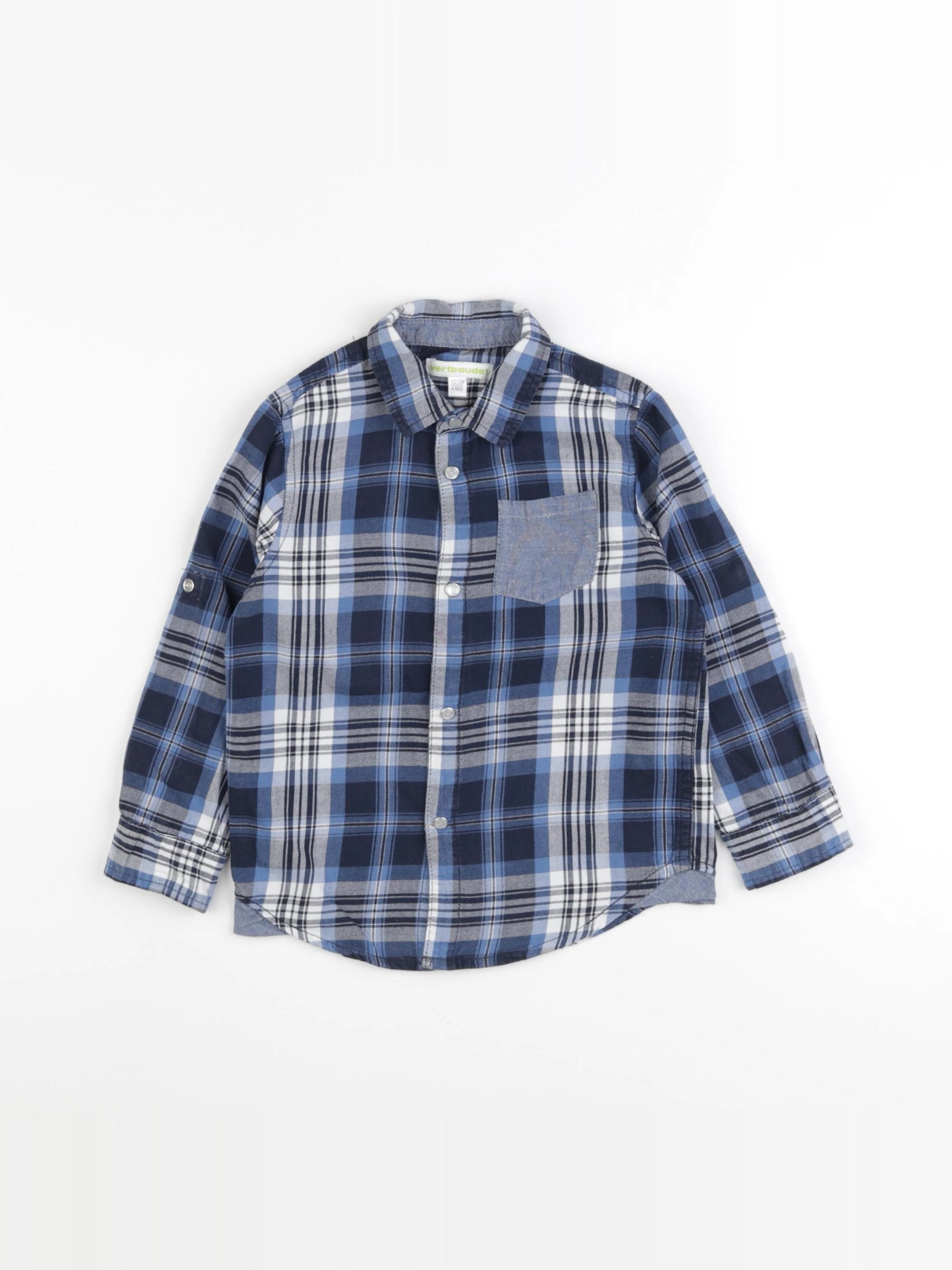 Vertbaudet - chemise bleu - 4 ans