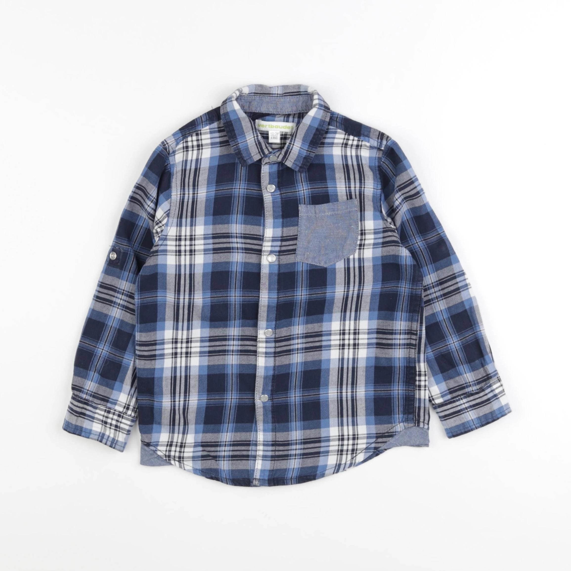 Vertbaudet - chemise bleu - 4 ans