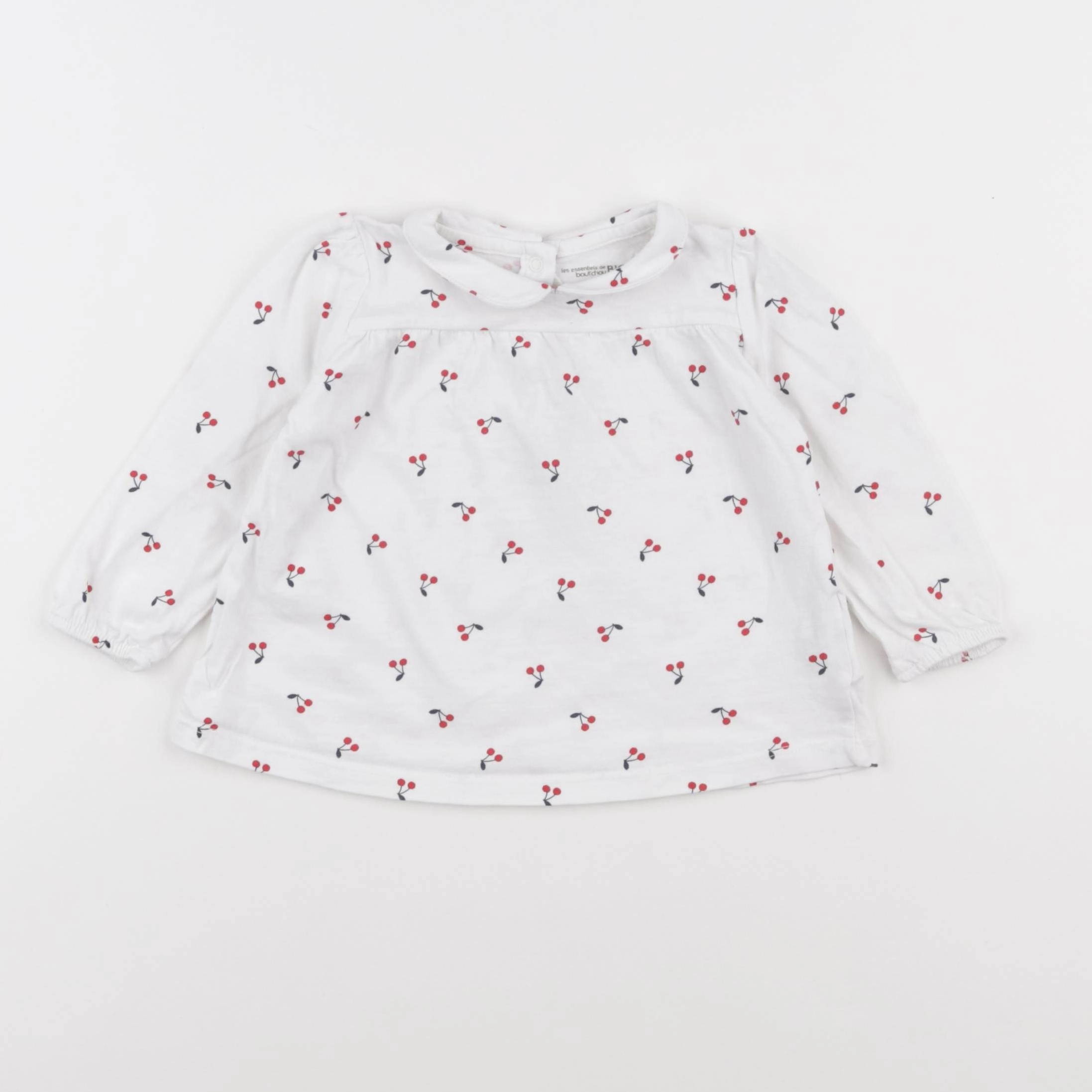 Boutchou - tee-shirt blanc, rouge - 18 mois