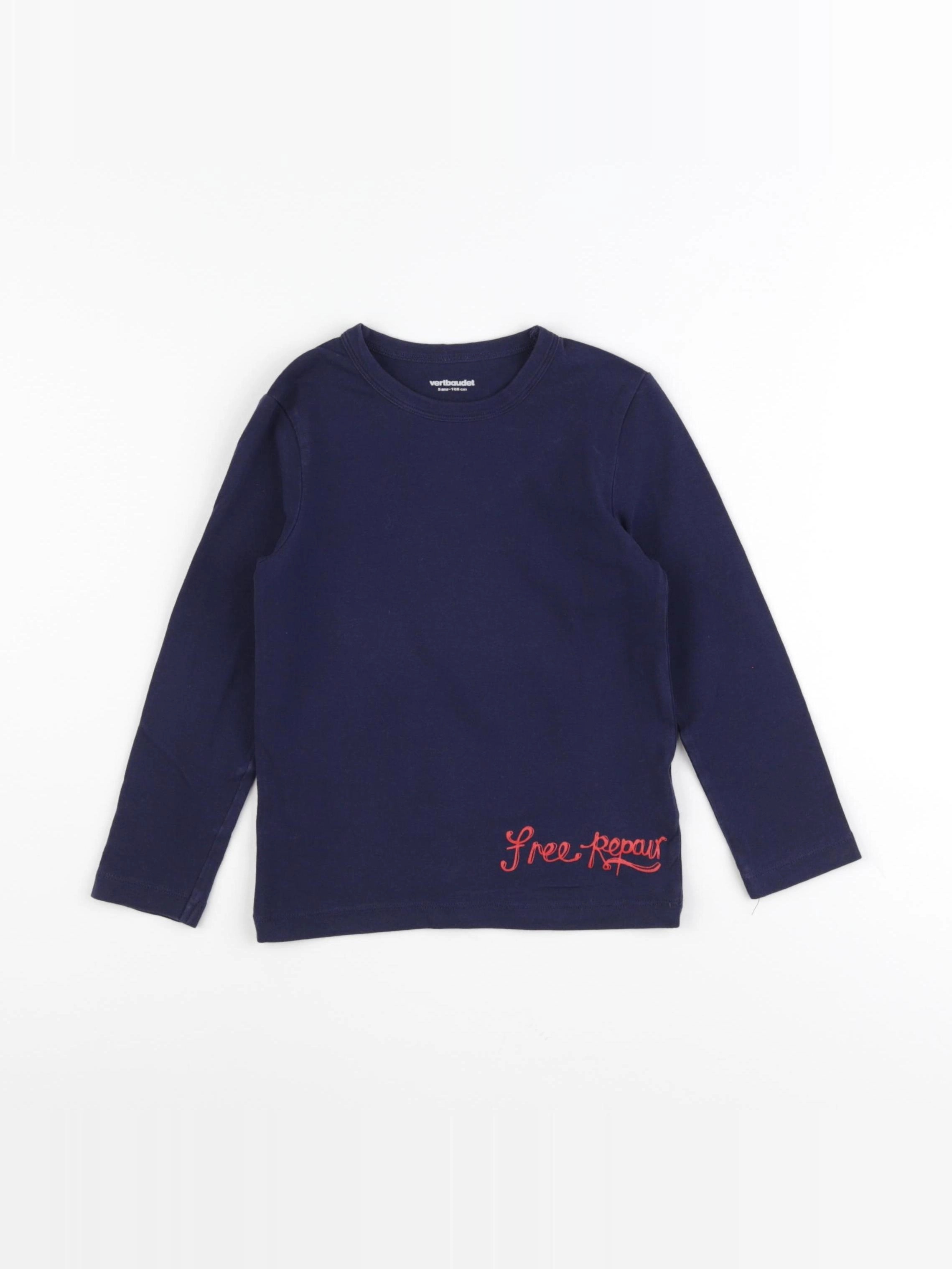 Vertbaudet - tee-shirt bleu - 5 ans