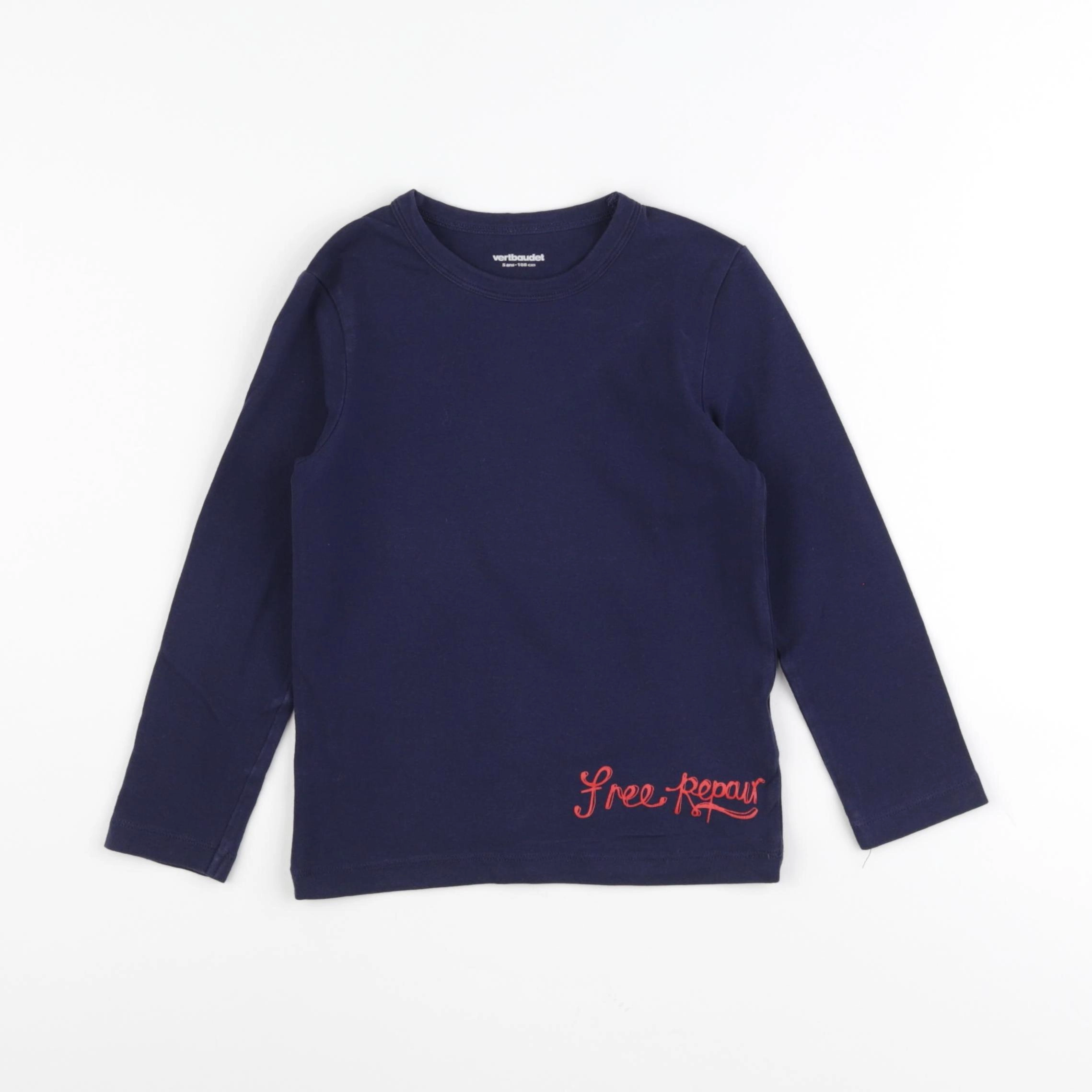 Vertbaudet - tee-shirt bleu - 5 ans