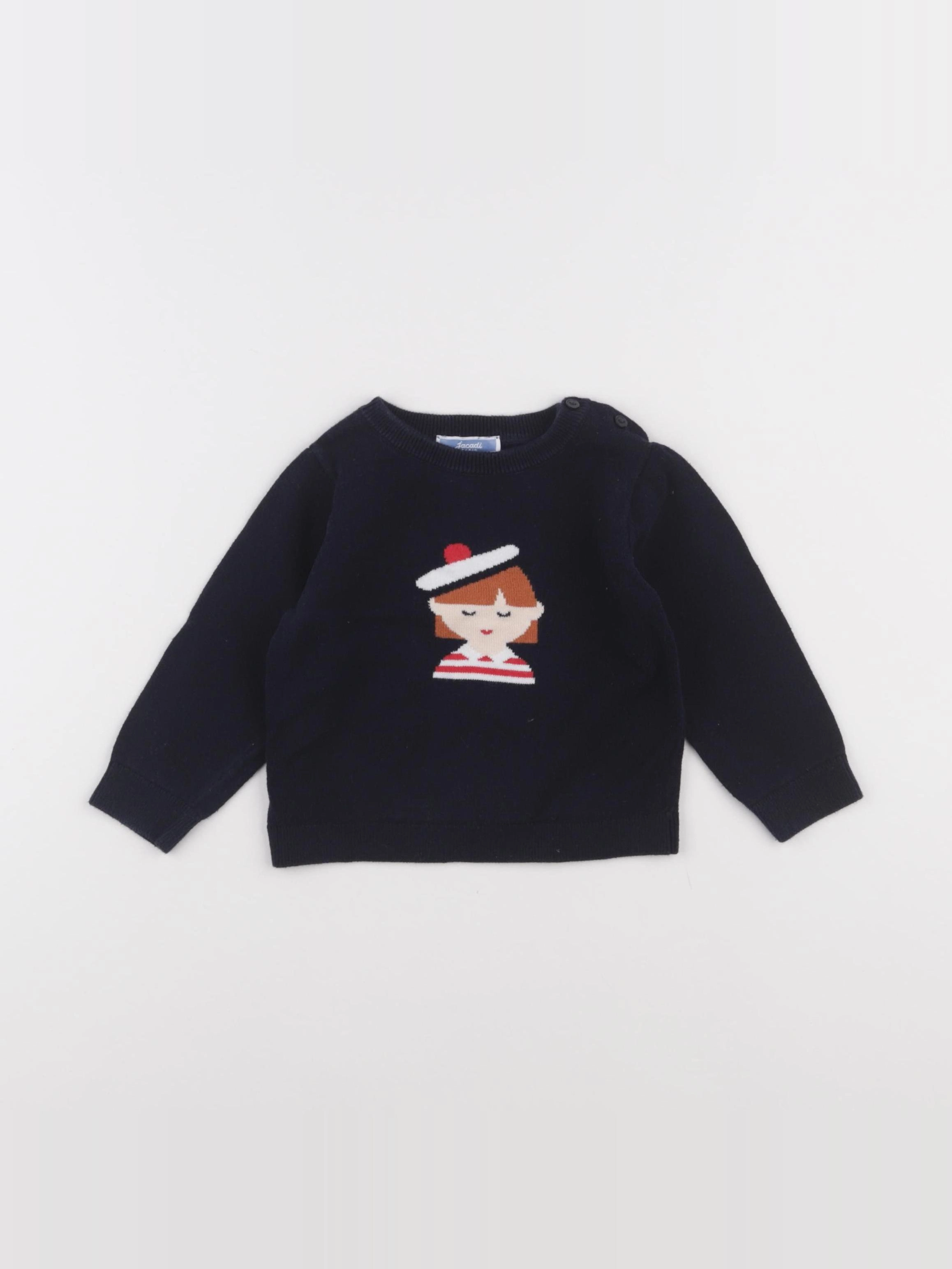 Jacadi - pull bleu - 18 mois