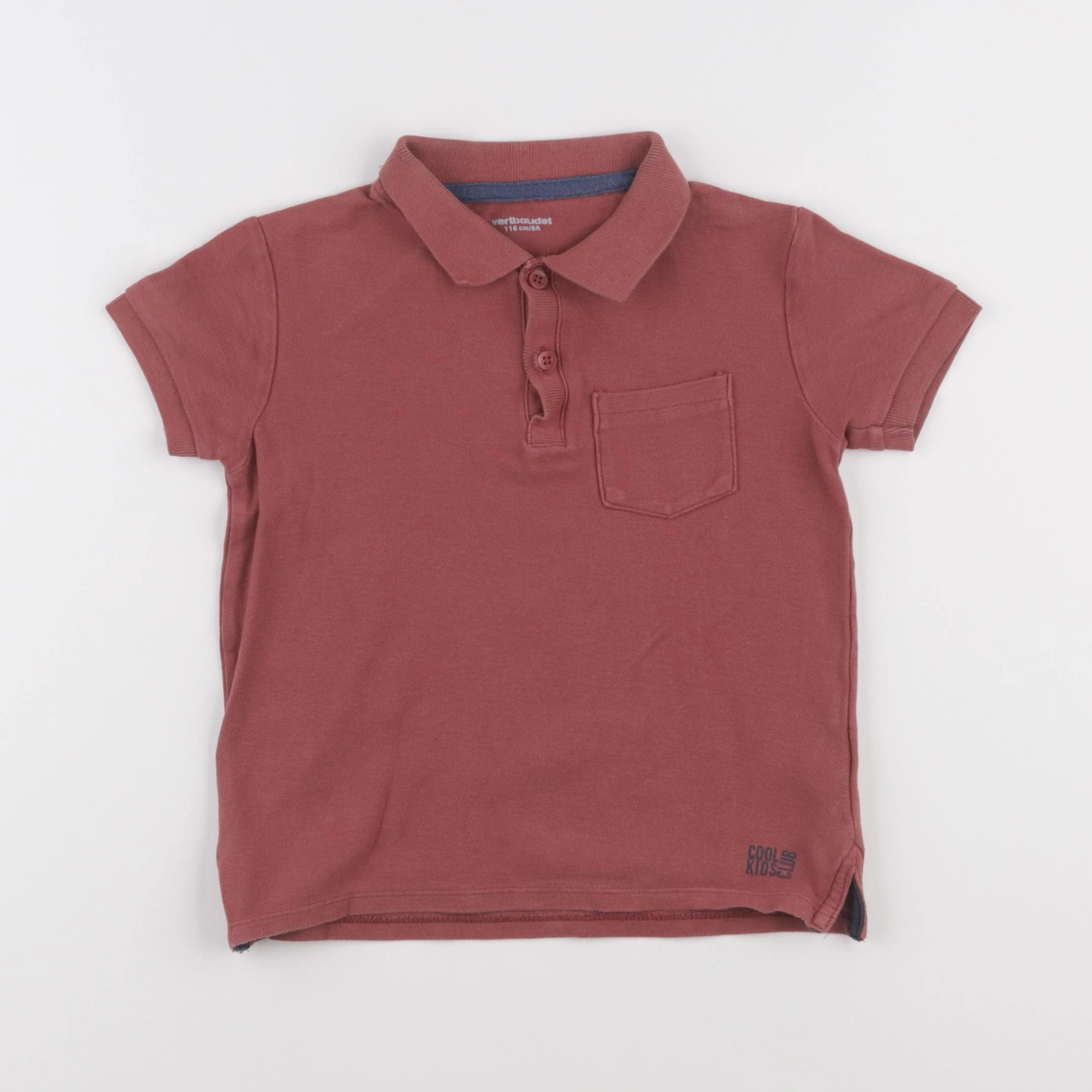 Vertbaudet - polo marron - 6 ans