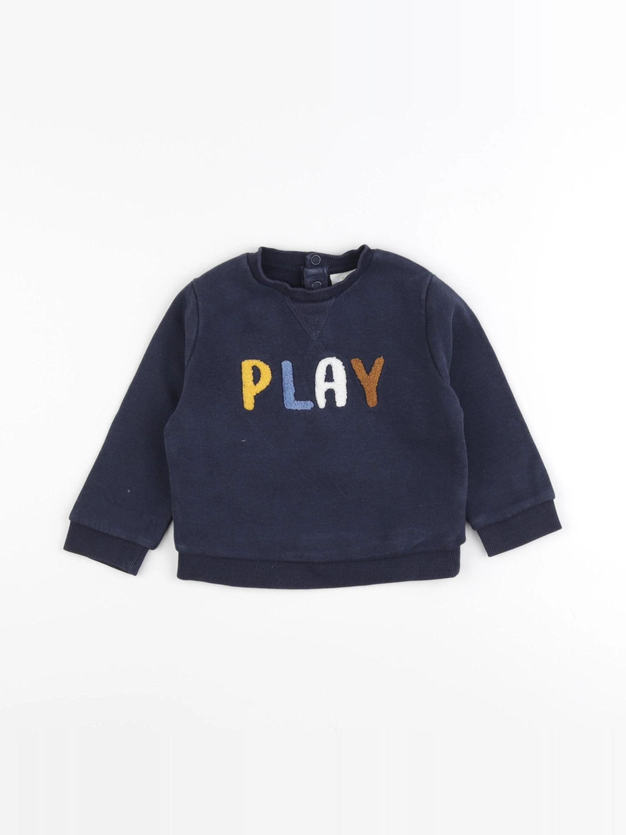 Tape à l'oeil - sweat bleu - 18 mois