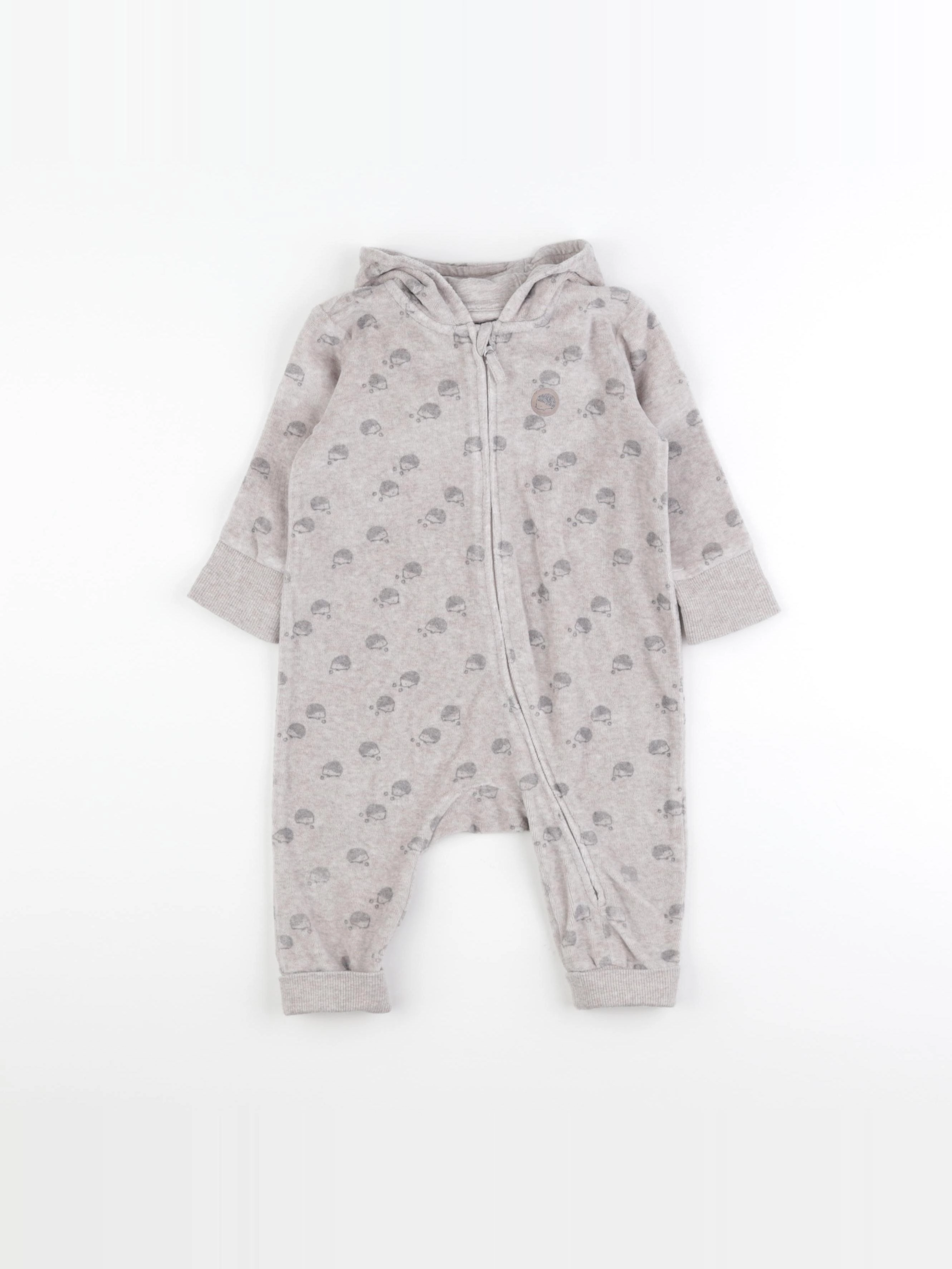 H&M - sur-pyjama gris - 6/9 mois