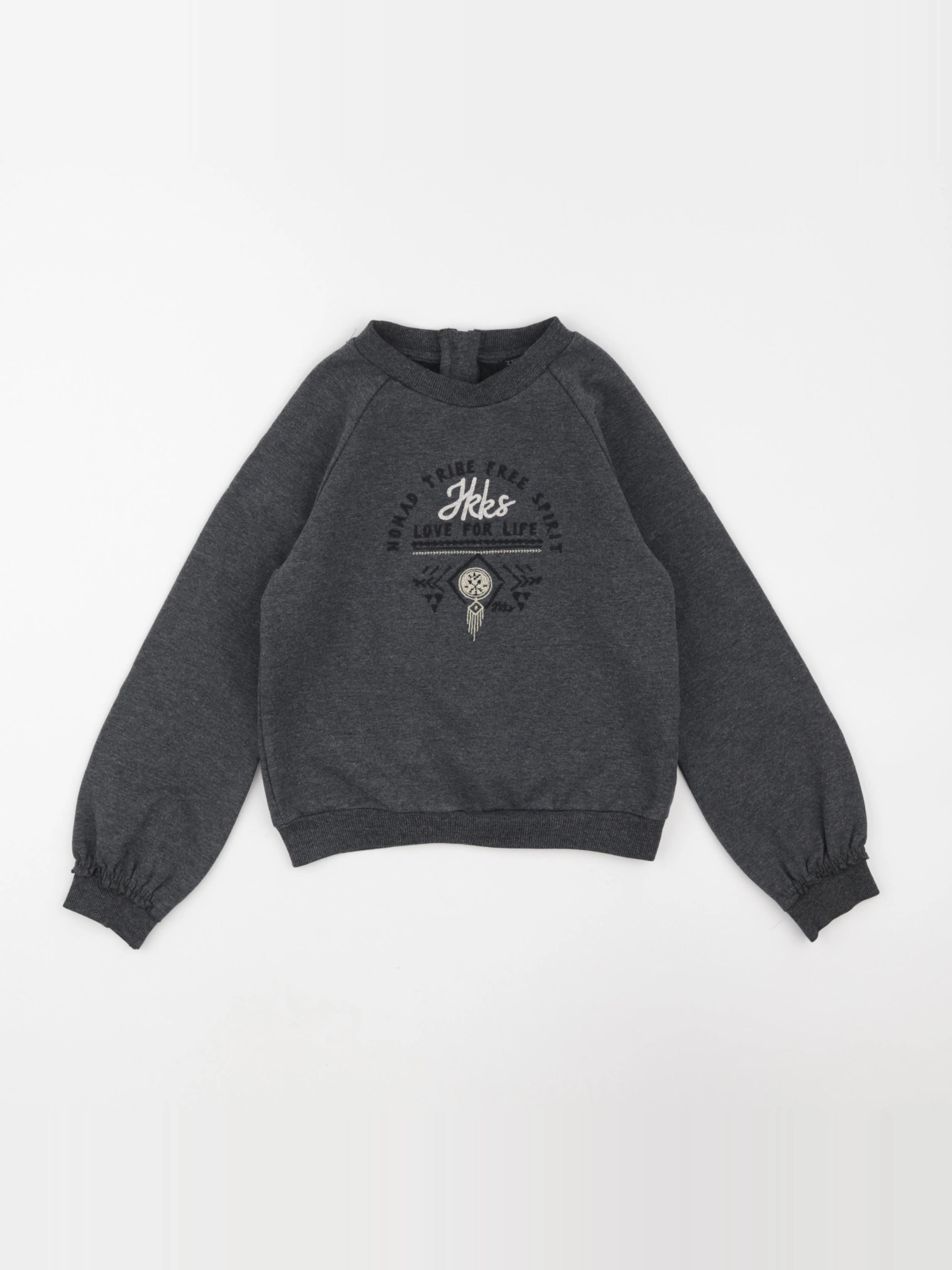 IKKS - sweat gris - 8 ans