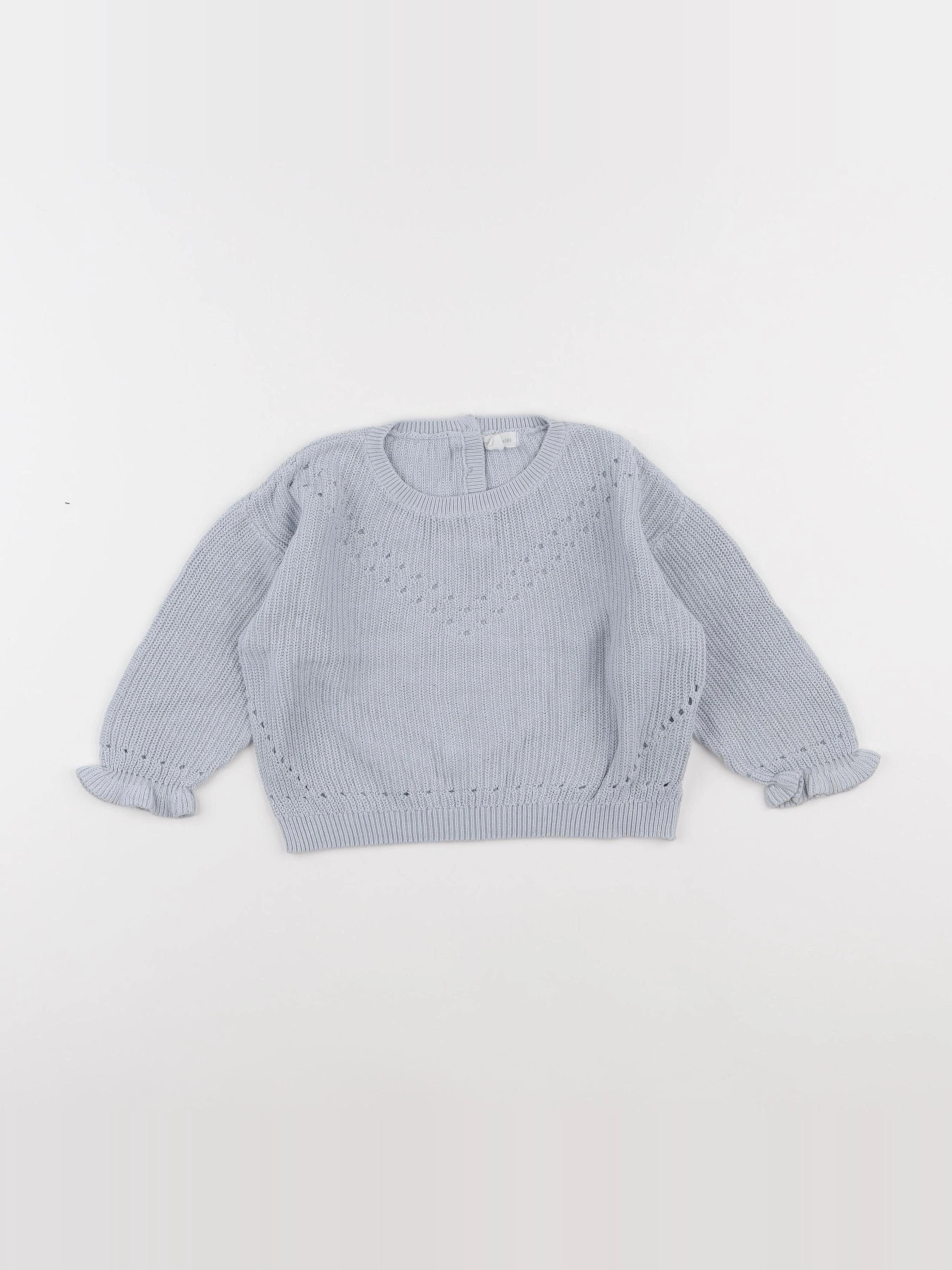 Vertbaudet - pull bleu - 24 mois