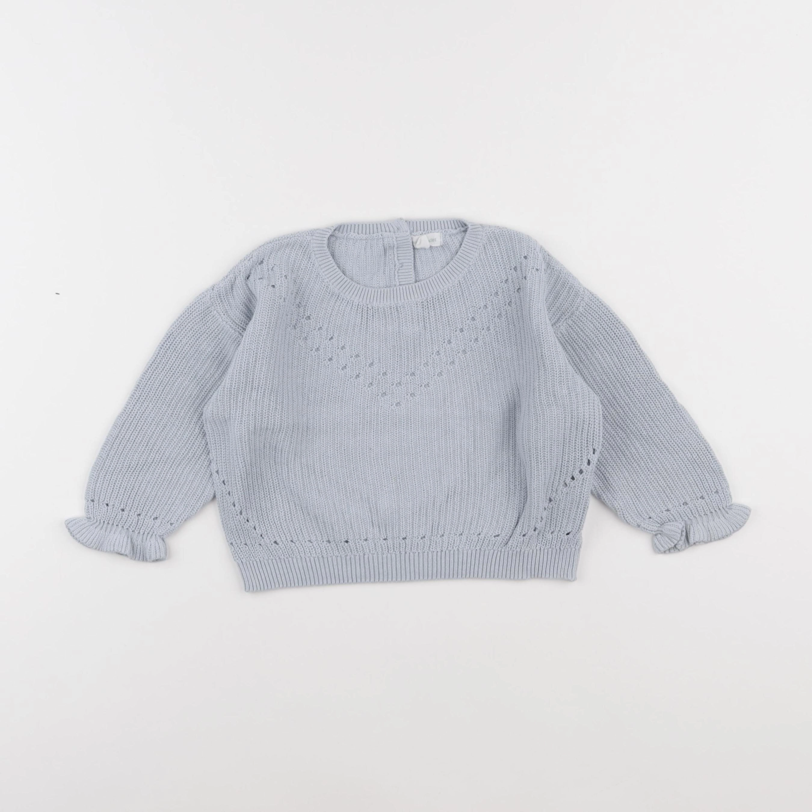 Vertbaudet - pull bleu - 24 mois