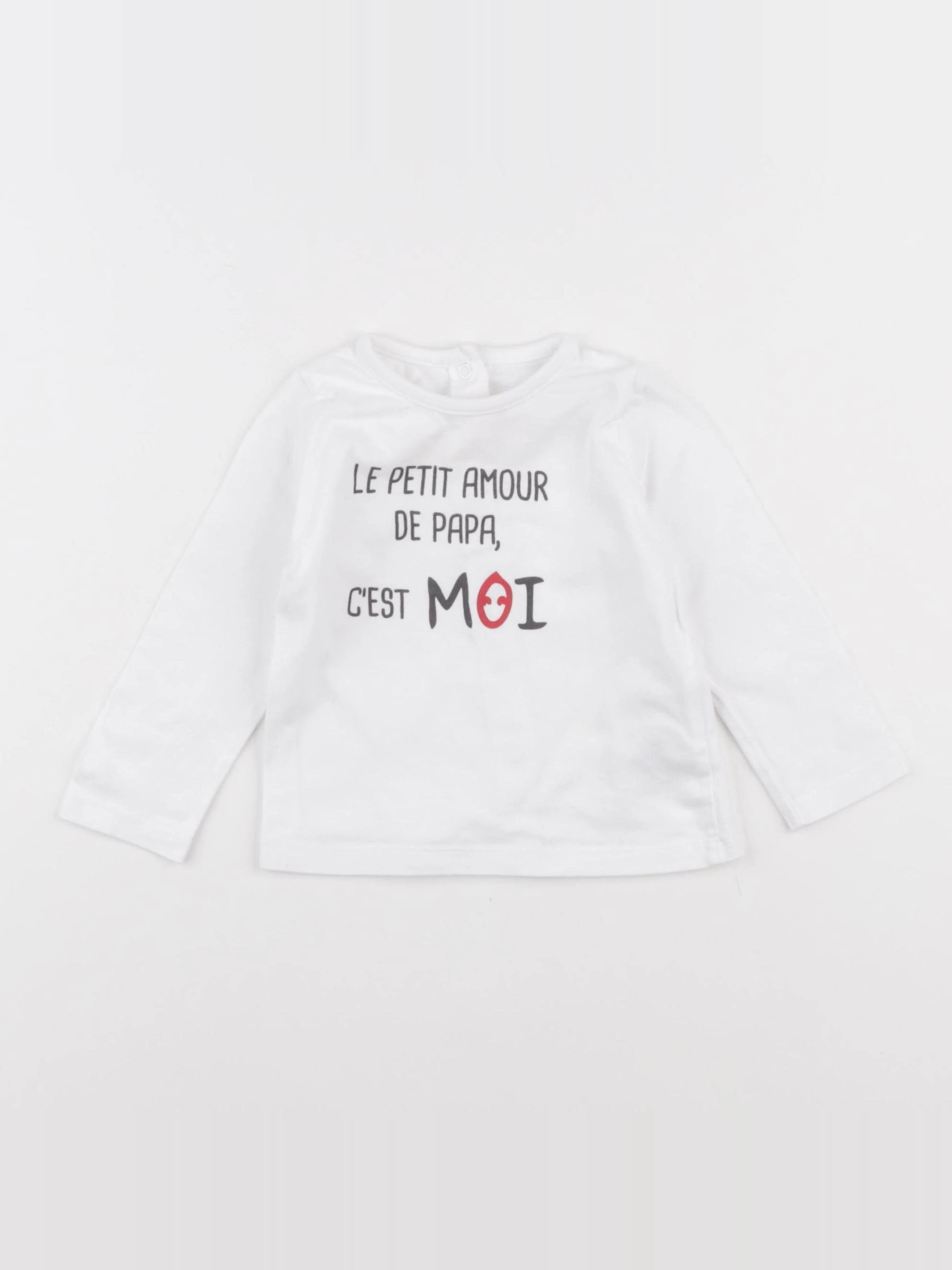 Vertbaudet - tee-shirt blanc - 9 mois