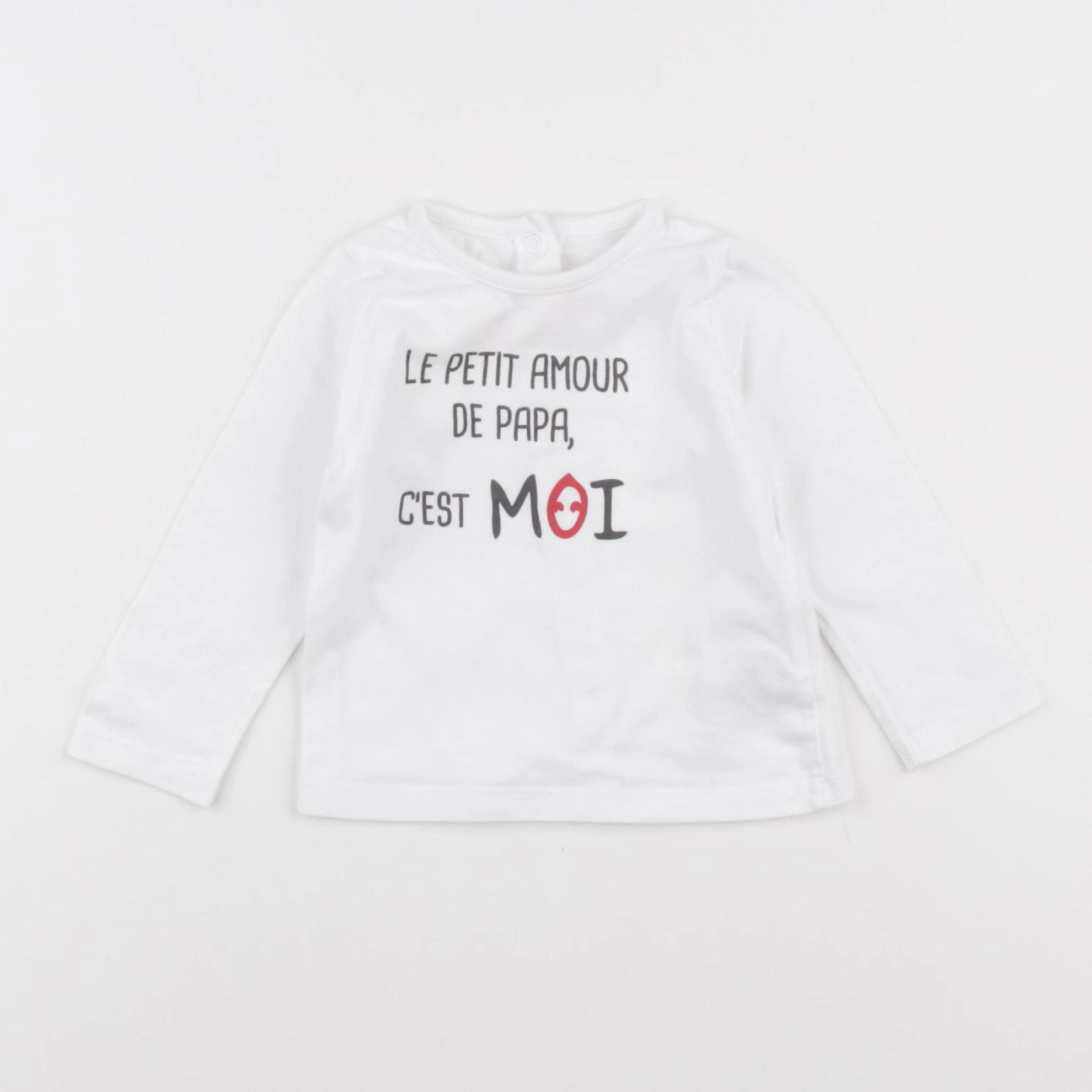 Vertbaudet - tee-shirt blanc - 9 mois