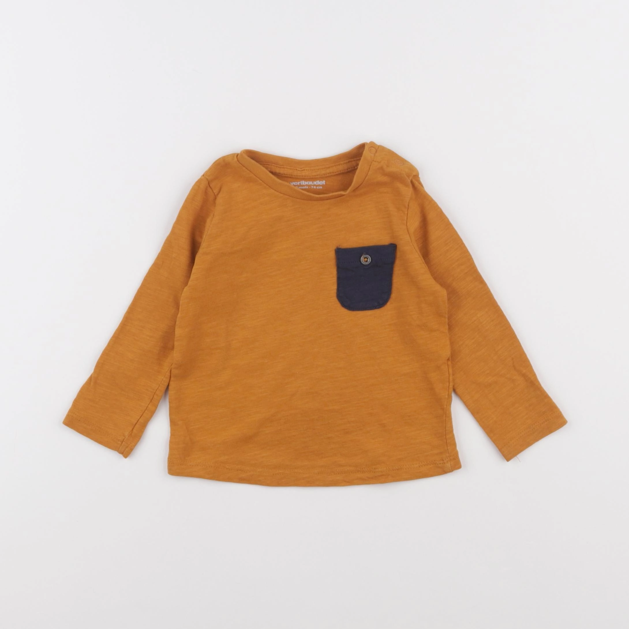 Vertbaudet - tee-shirt jaune - 12 mois