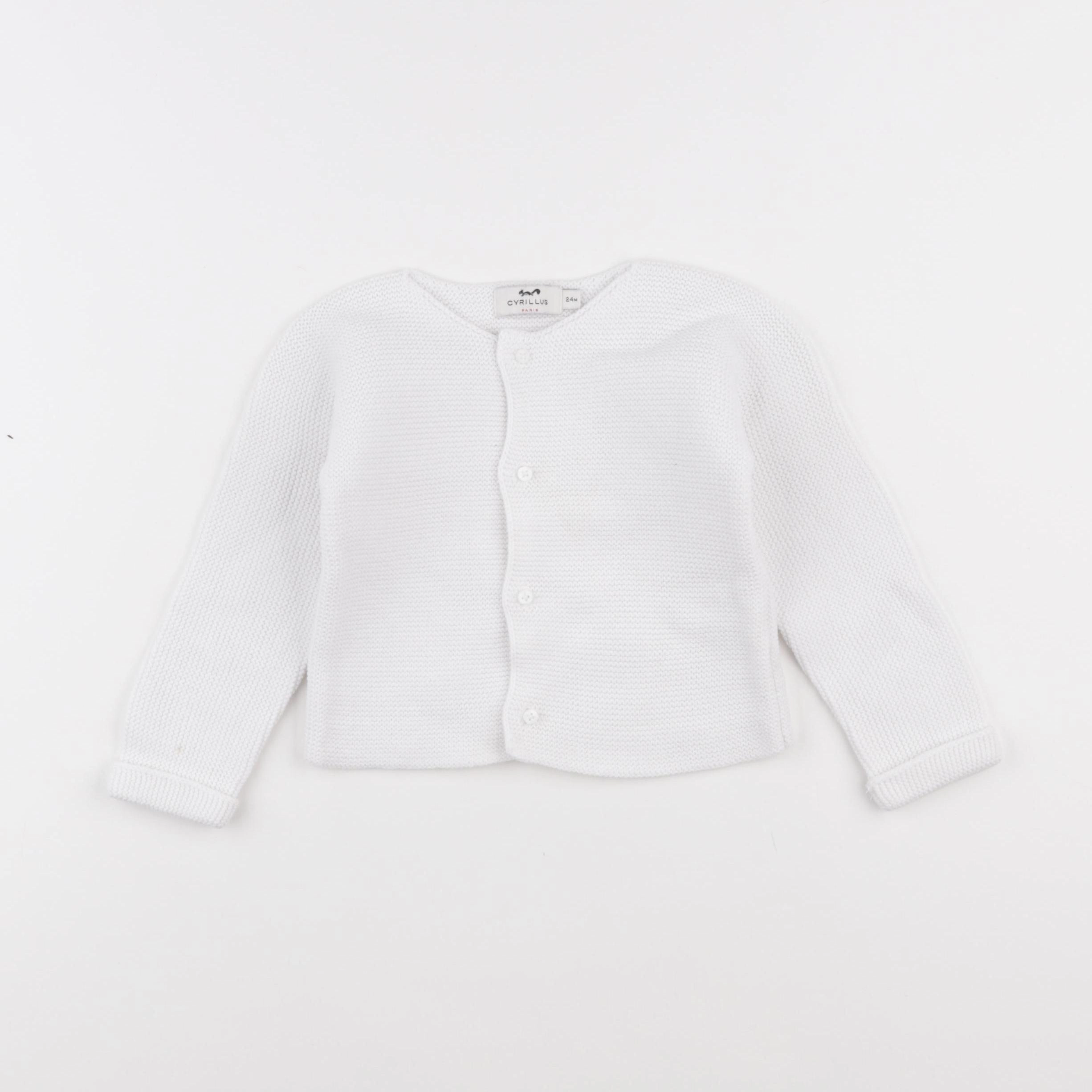 Cyrillus - gilet blanc - 24 mois