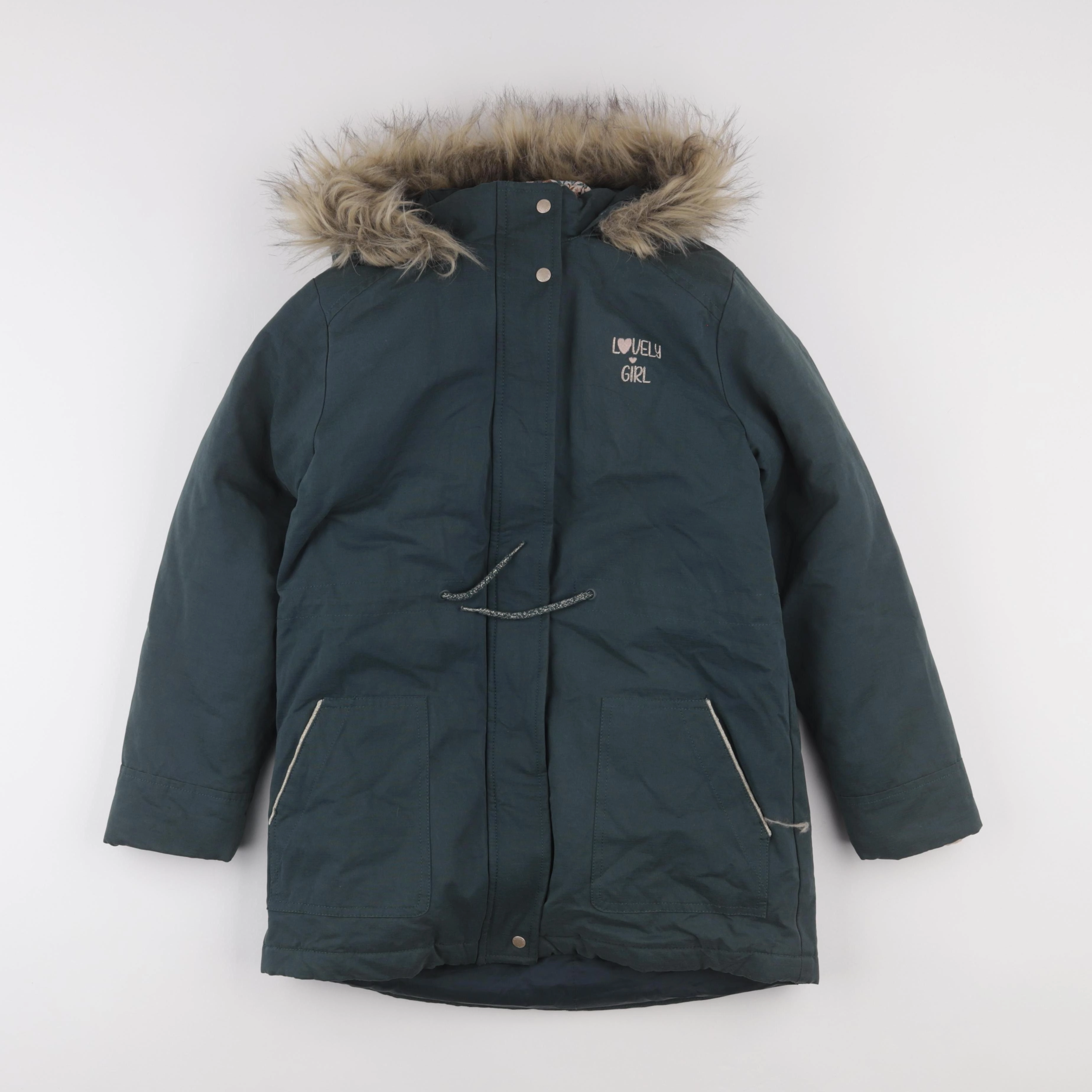 Vertbaudet - manteau vert - 12 ans