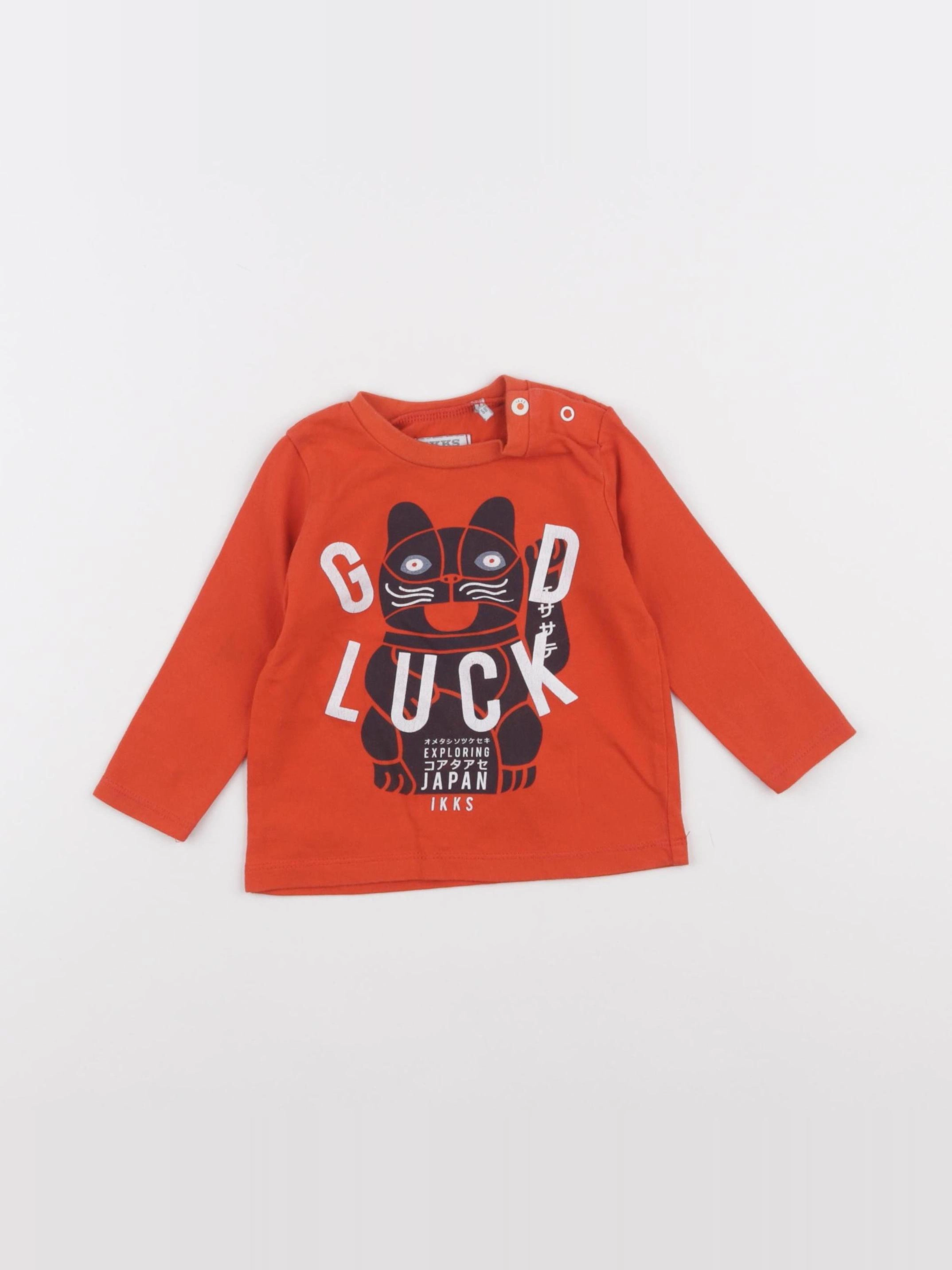 IKKS - tee-shirt orange - 6 mois