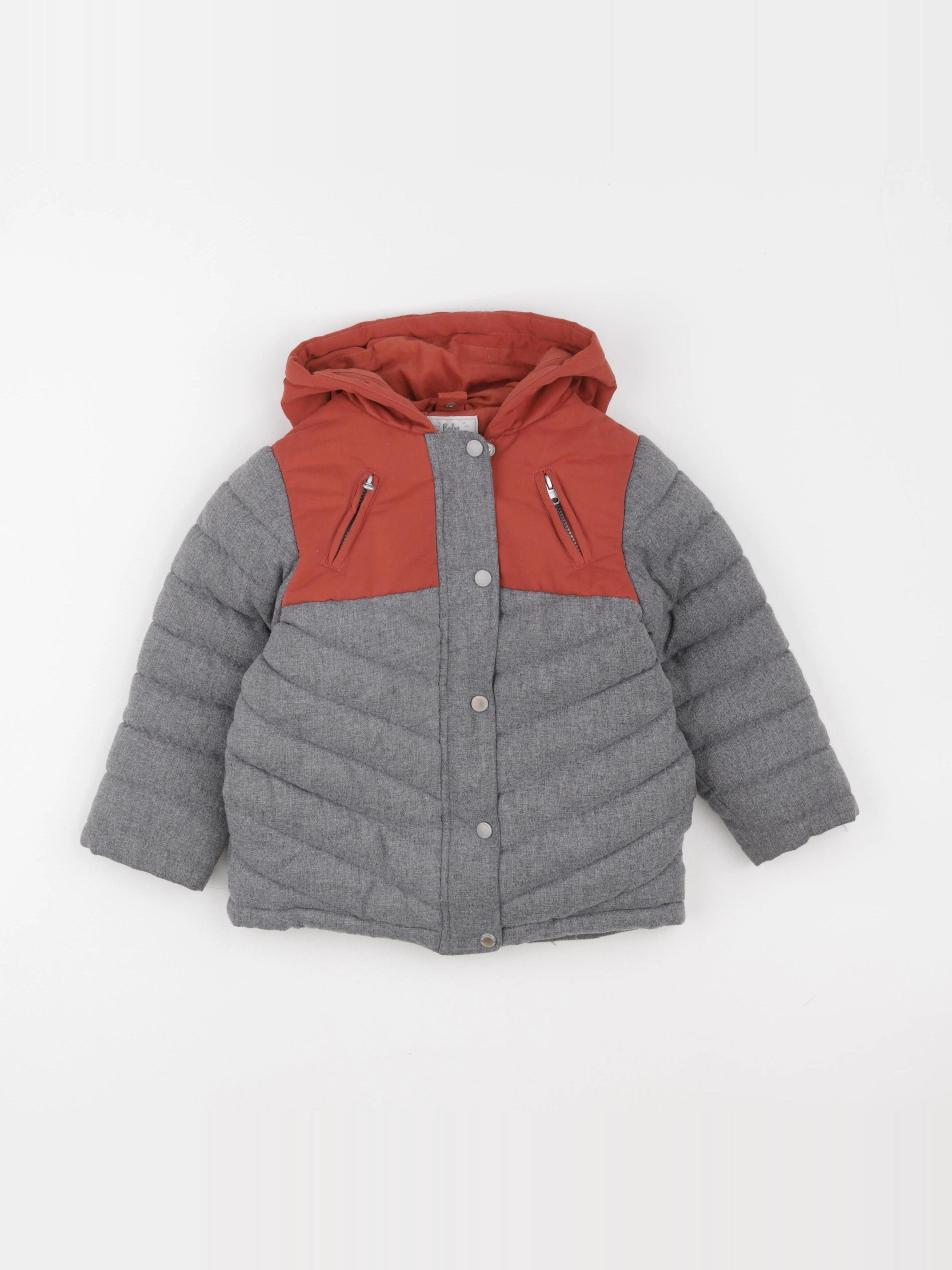Vertbaudet - doudoune gris - 3 ans