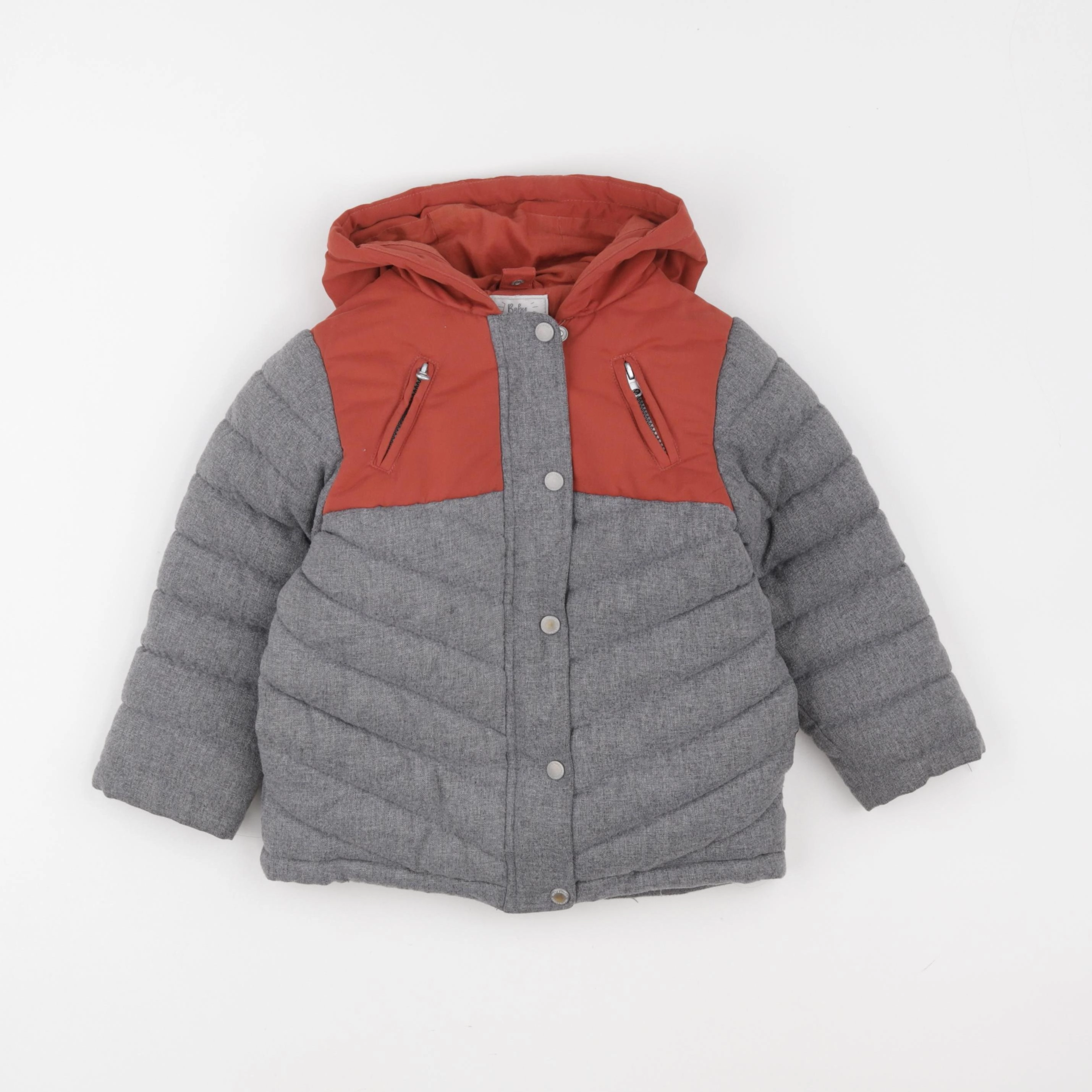 Vertbaudet - doudoune gris - 3 ans
