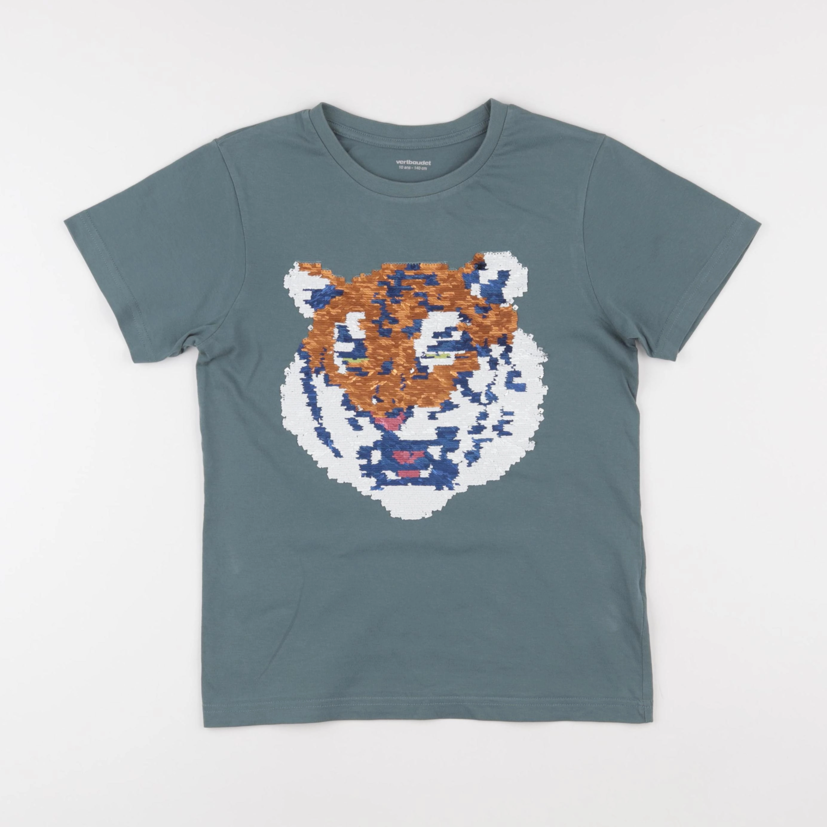 Vertbaudet - tee-shirt vert - 10 ans