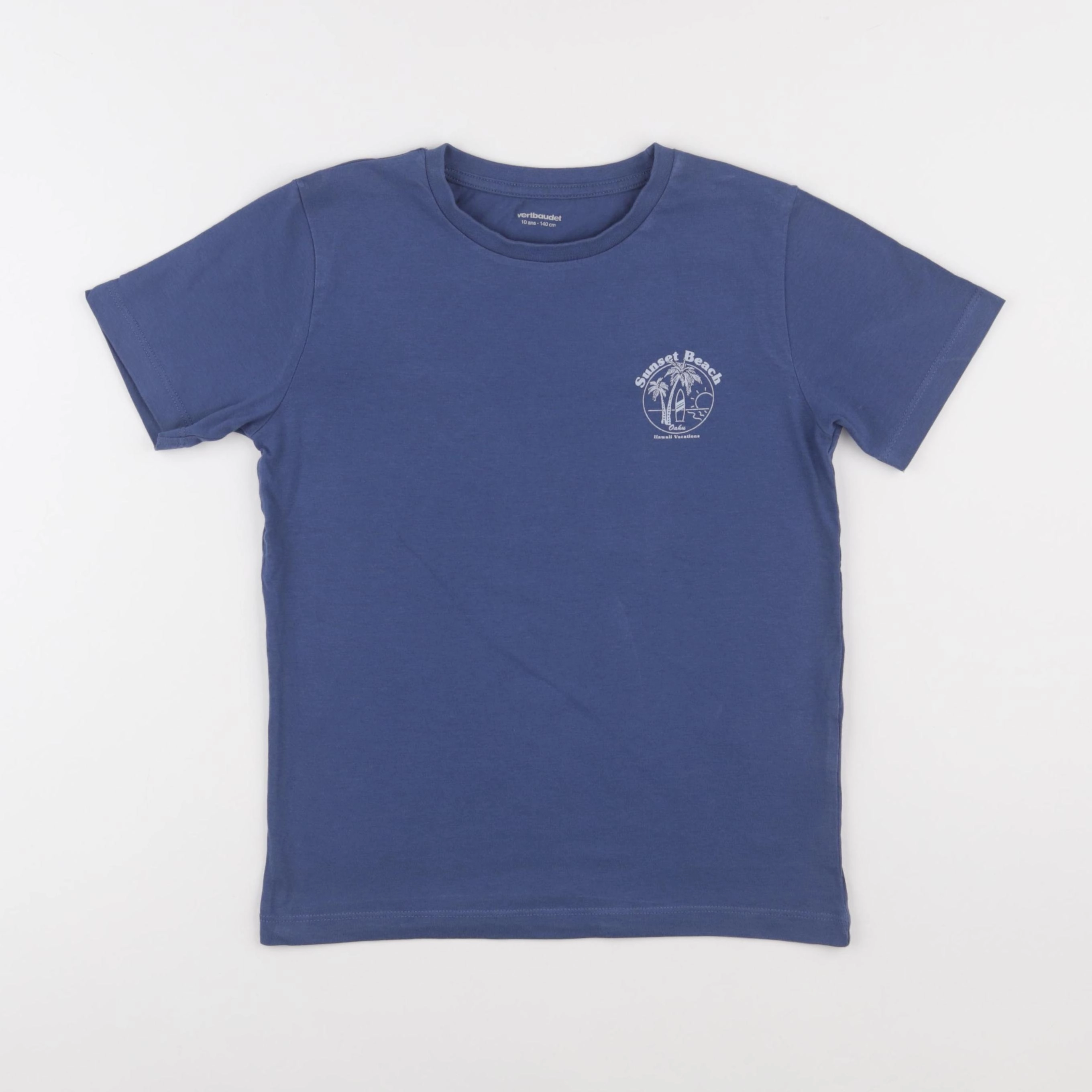 Vertbaudet - tee-shirt bleu - 10 ans