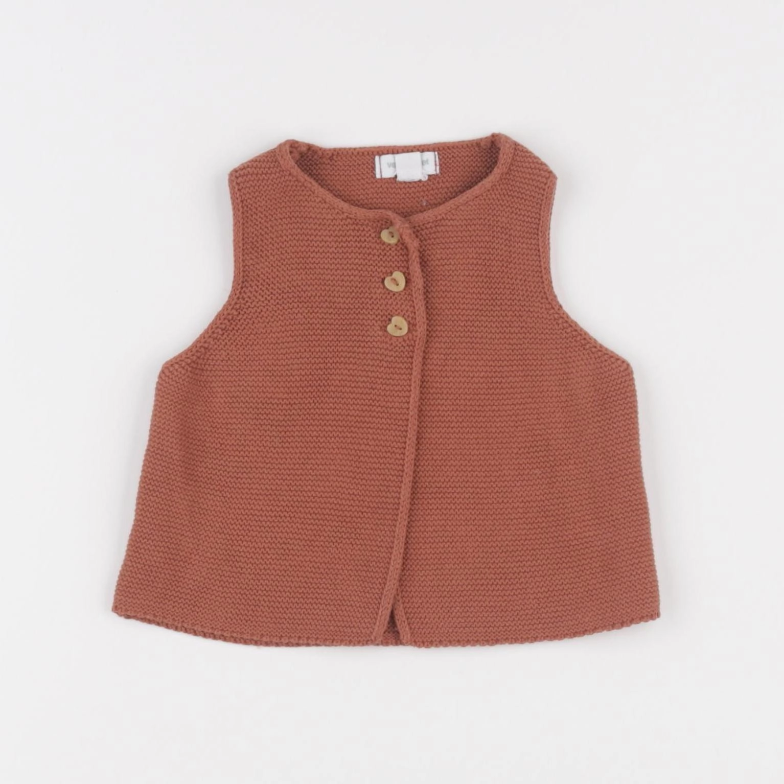 Vertbaudet - gilet marron - 6 mois