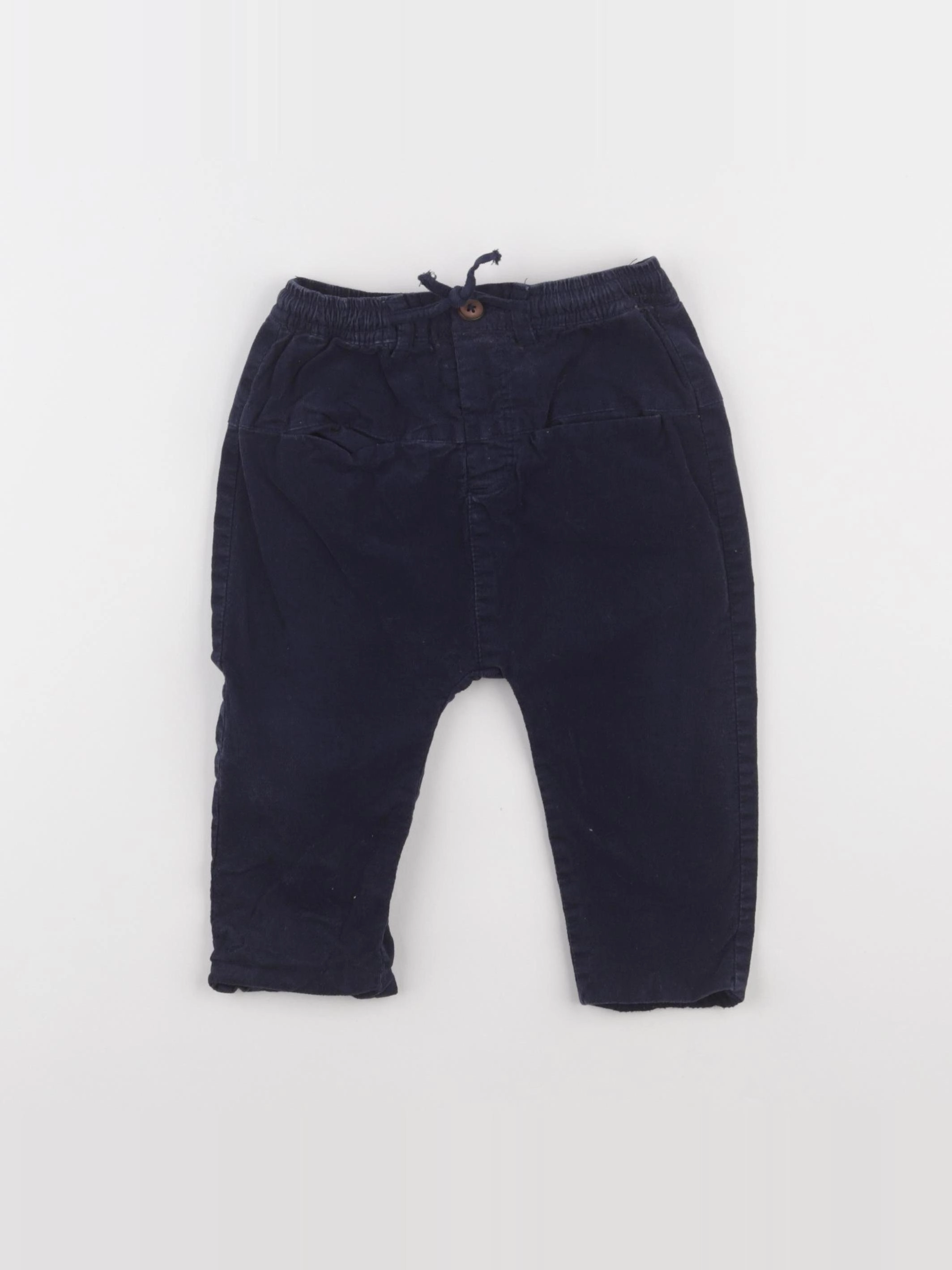 Zara - pantalon doublé bleu - 9/12 mois