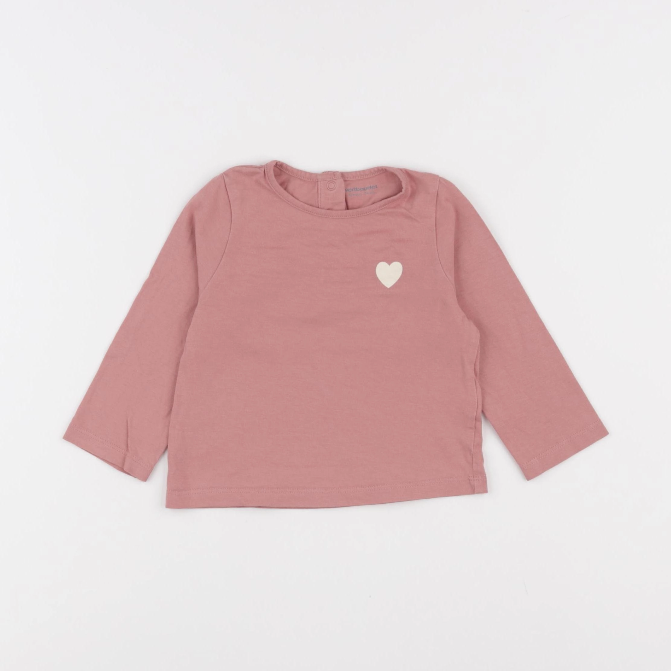 Vertbaudet - tee-shirt rose - 12 mois